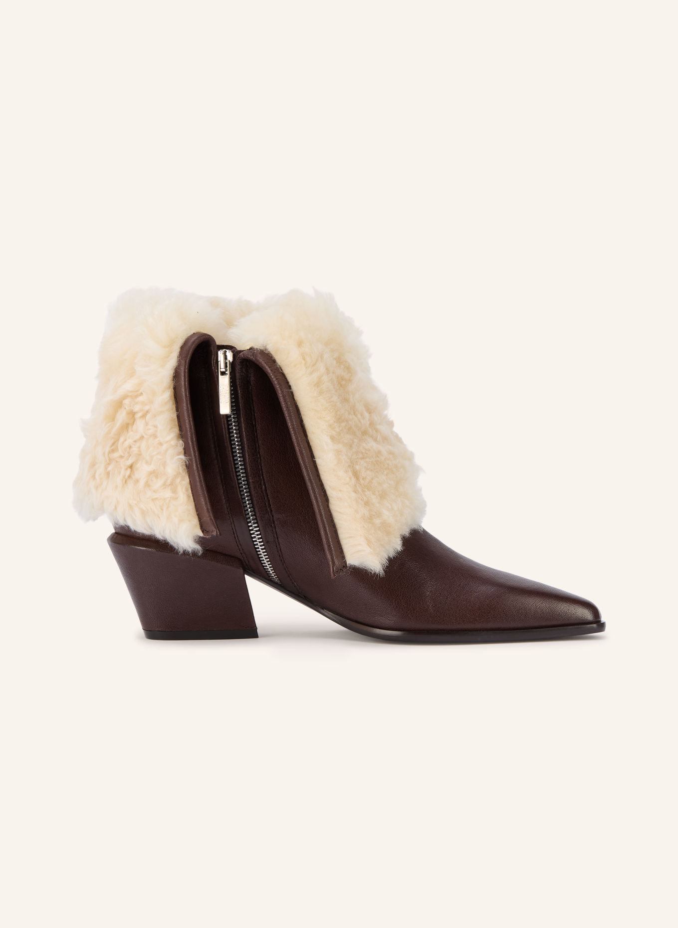 PARIS TEXAS Stiefeletten BETTINA: DUNKELBRAUN / CREME