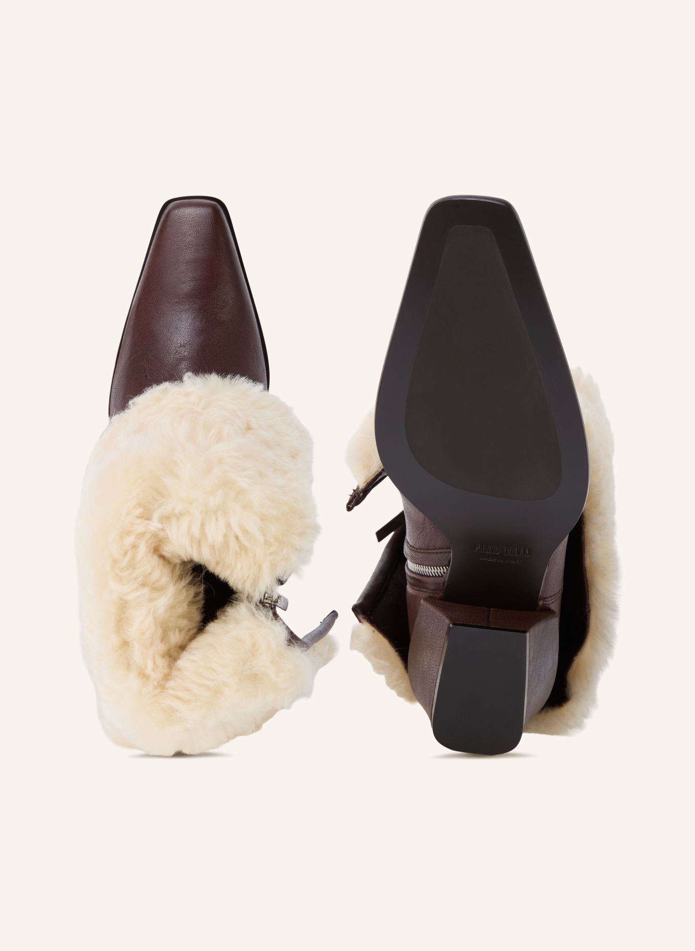 PARIS TEXAS Stiefeletten BETTINA: DUNKELBRAUN / CREME