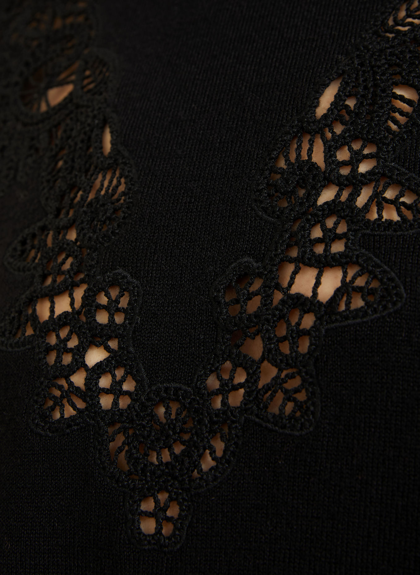 ZIMMERMANN VALIANT Sweater Made of Merino Wool with Lace: BLACK