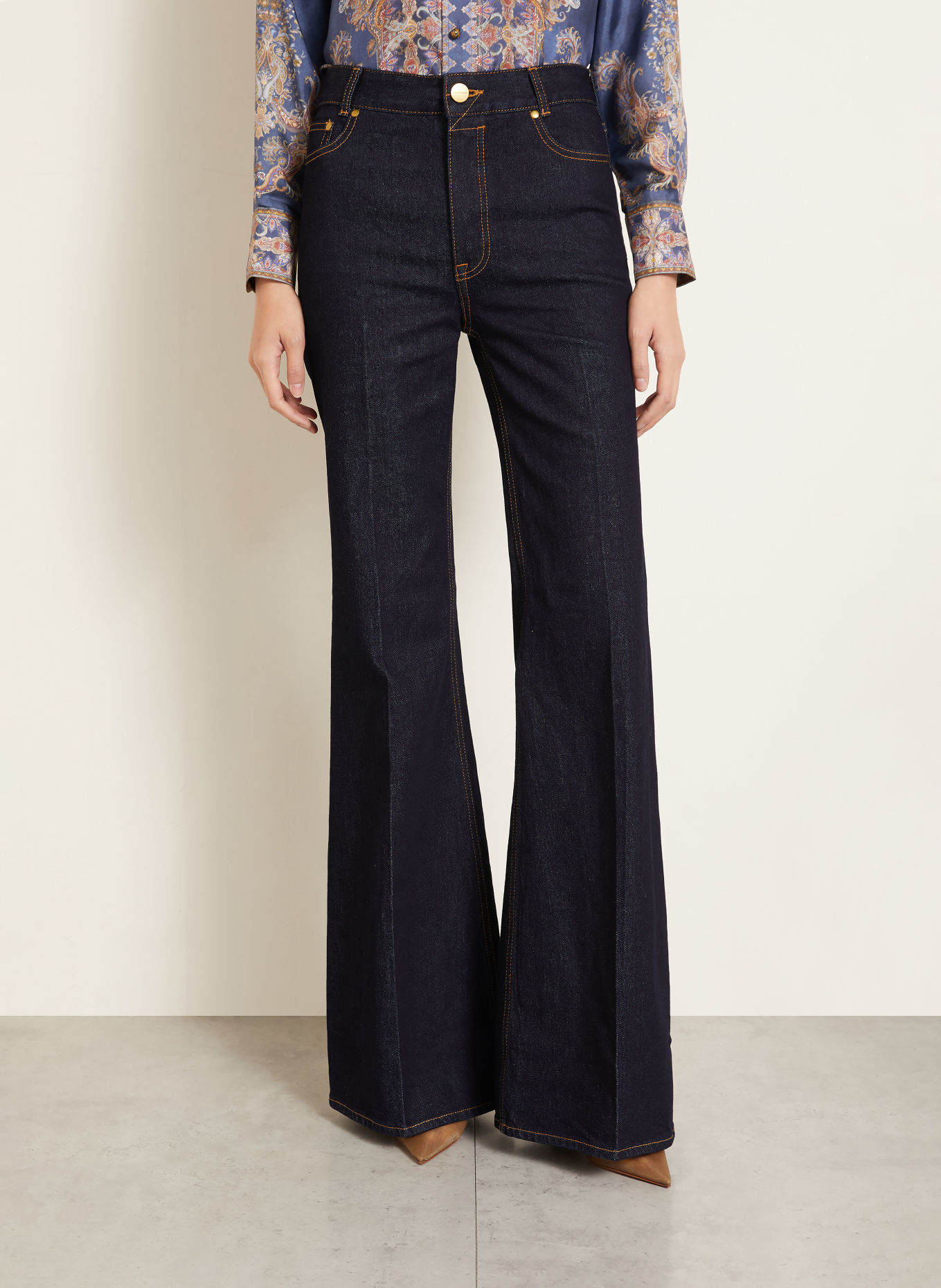 ZIMMERMANN Flared jeans: ONXB Onyx Blue
