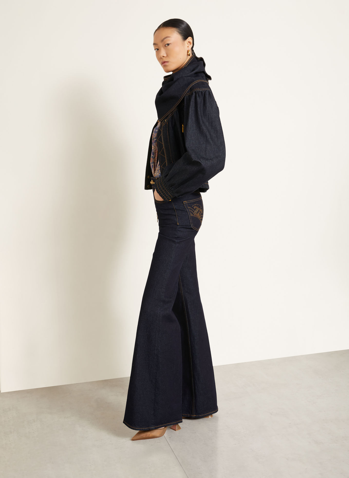 ZIMMERMANN Flared jeans: ONXB Onyx Blue