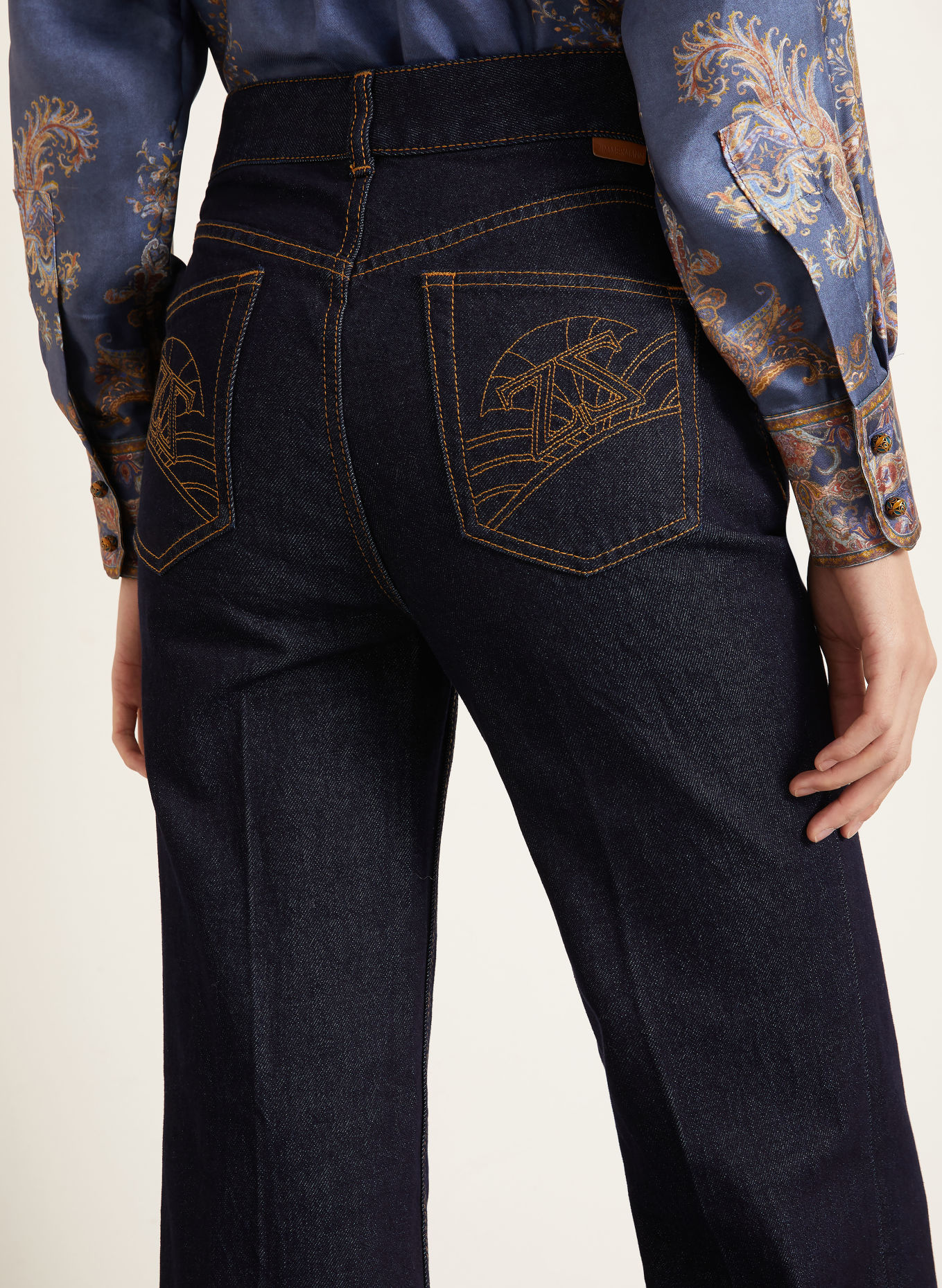 ZIMMERMANN Flared jeans: ONXB Onyx Blue