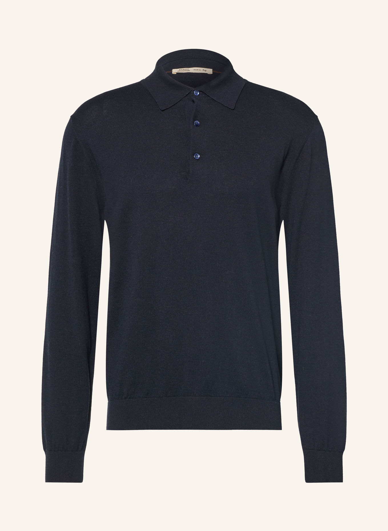MAURIZIO  BALDASSARI Gebreid poloshirt: DONKERBLAUW
