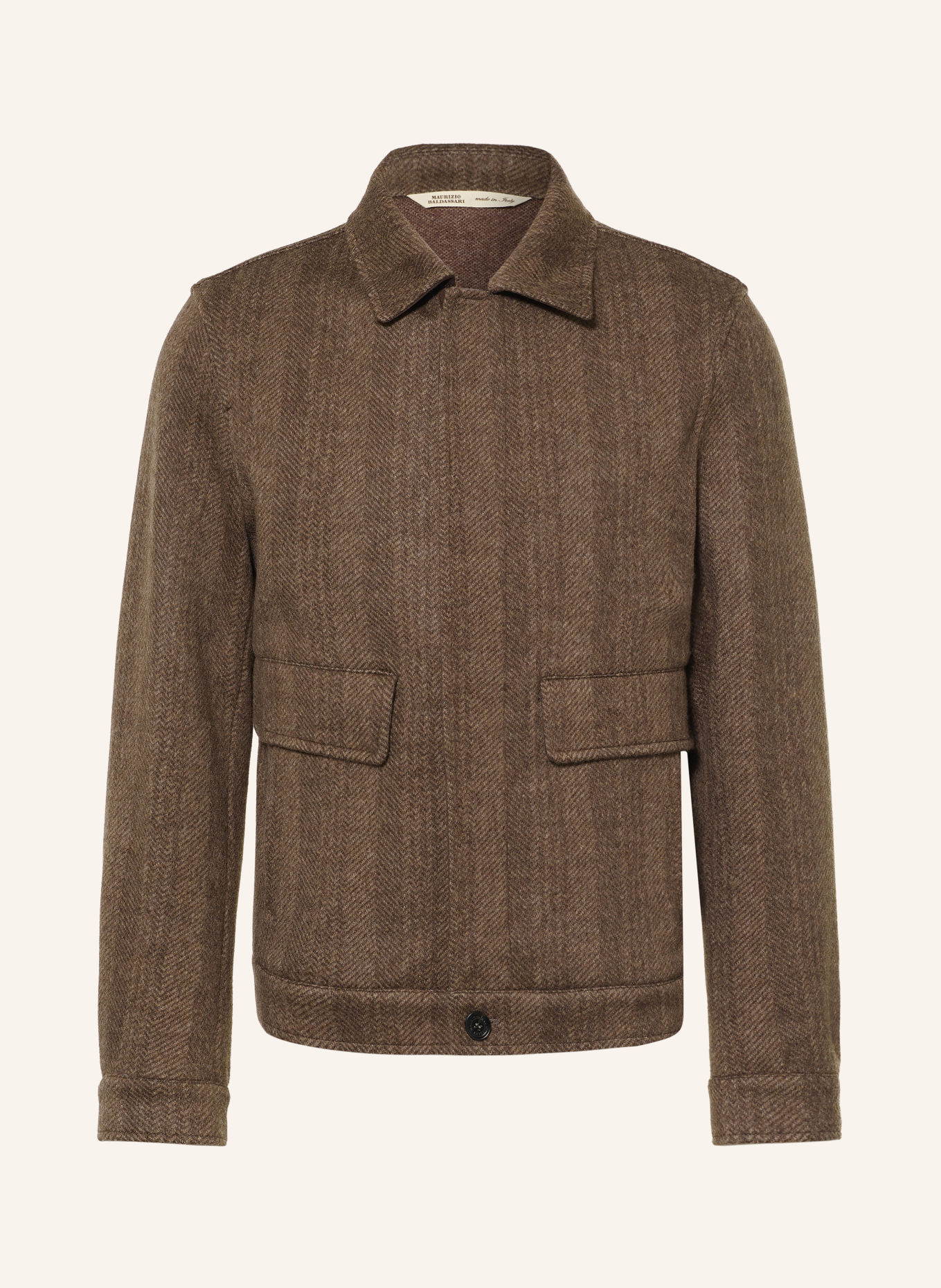 MAURIZIO BALDASSARI Blouson: TAUPE / MARRON FONCÉ