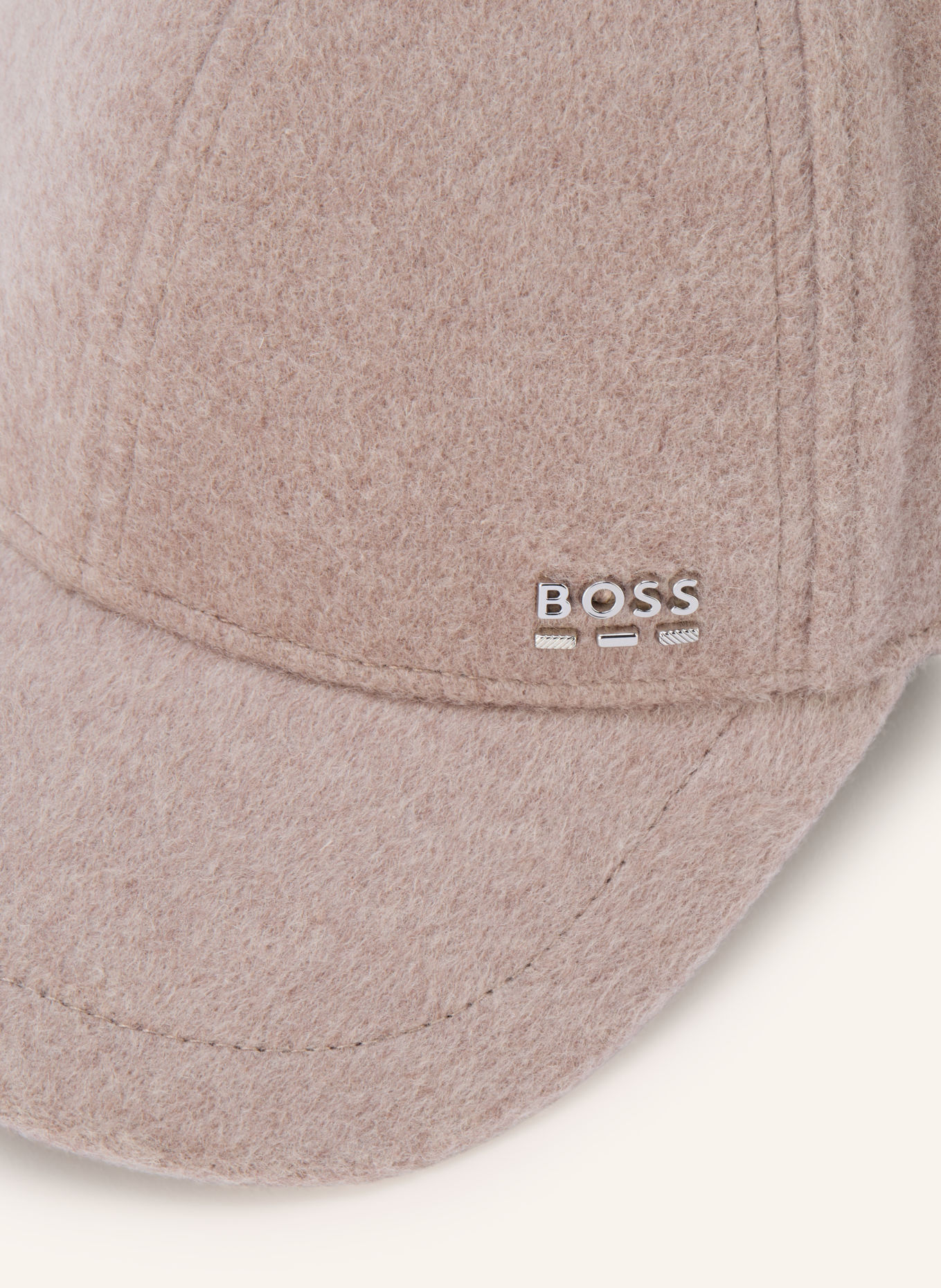 BOSS Casquette en flanelle ZED: BEIGE