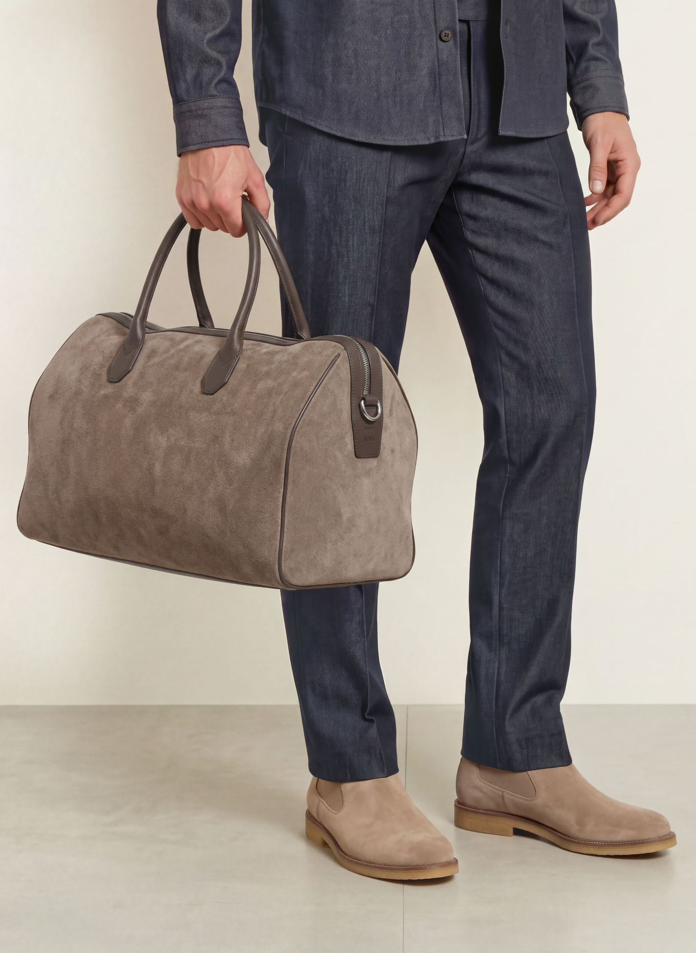 BOSS NORTHON Travel Bag: LIGHT BROWN / SILVER / BROWN