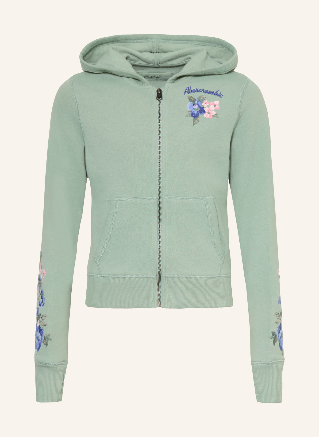 Abercrombie & Fitch Sweat zippé: VERT CLAIR