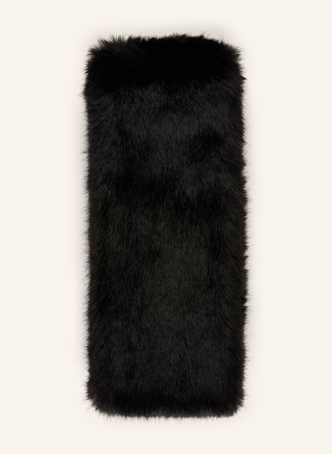 BY MALENE BIRGER Kunstfell-Schal PELLA: SCHWARZ