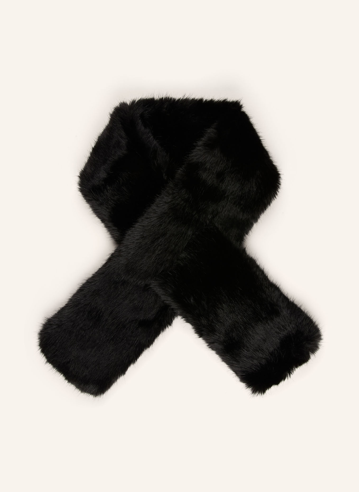BY MALENE BIRGER Kunstfell-Schal PELLA: SCHWARZ