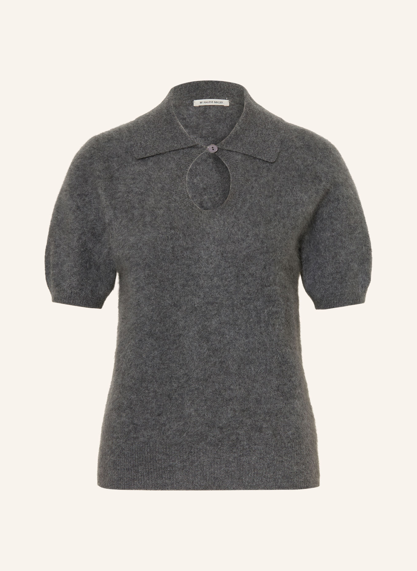 BY MALENE BIRGER Strick-Poloshirt TALALLIA aus Cashmere: GRAU