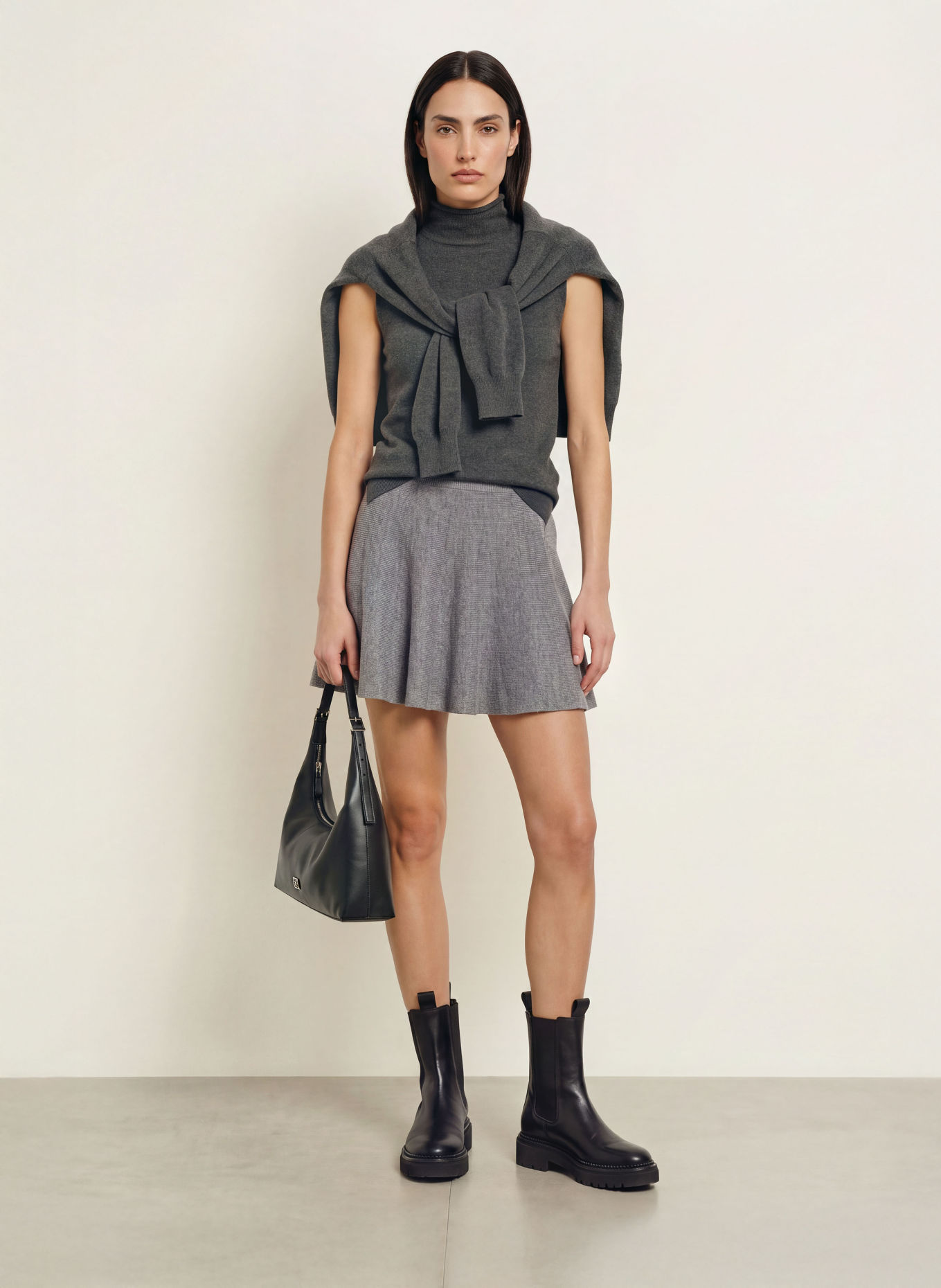 BY MALENE BIRGER Gebreide rok SHERRY: GRIJS