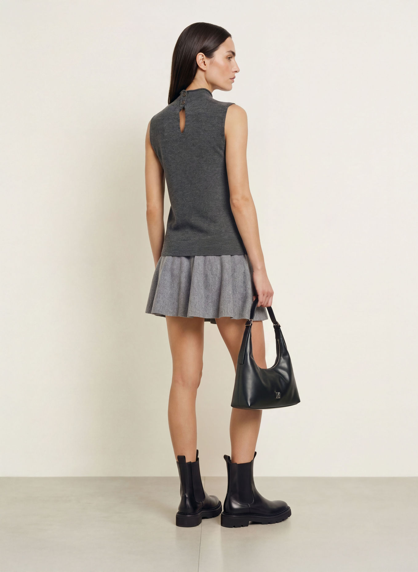 BY MALENE BIRGER Gebreide rok SHERRY: GRIJS