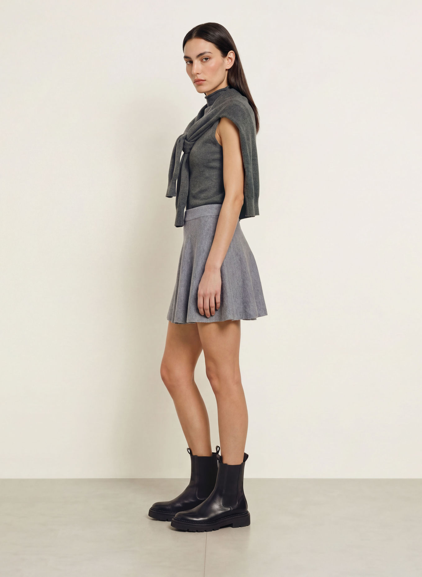 BY MALENE BIRGER Gebreide rok SHERRY: GRIJS