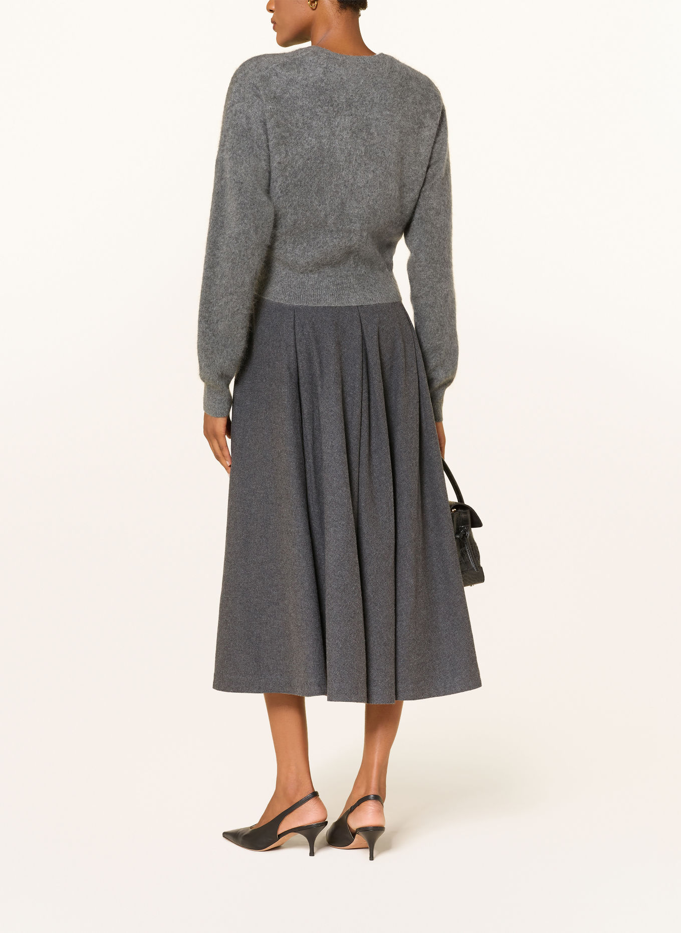 BY MALENE BIRGER Flanellen rok EDEN: DONKERGRIJS