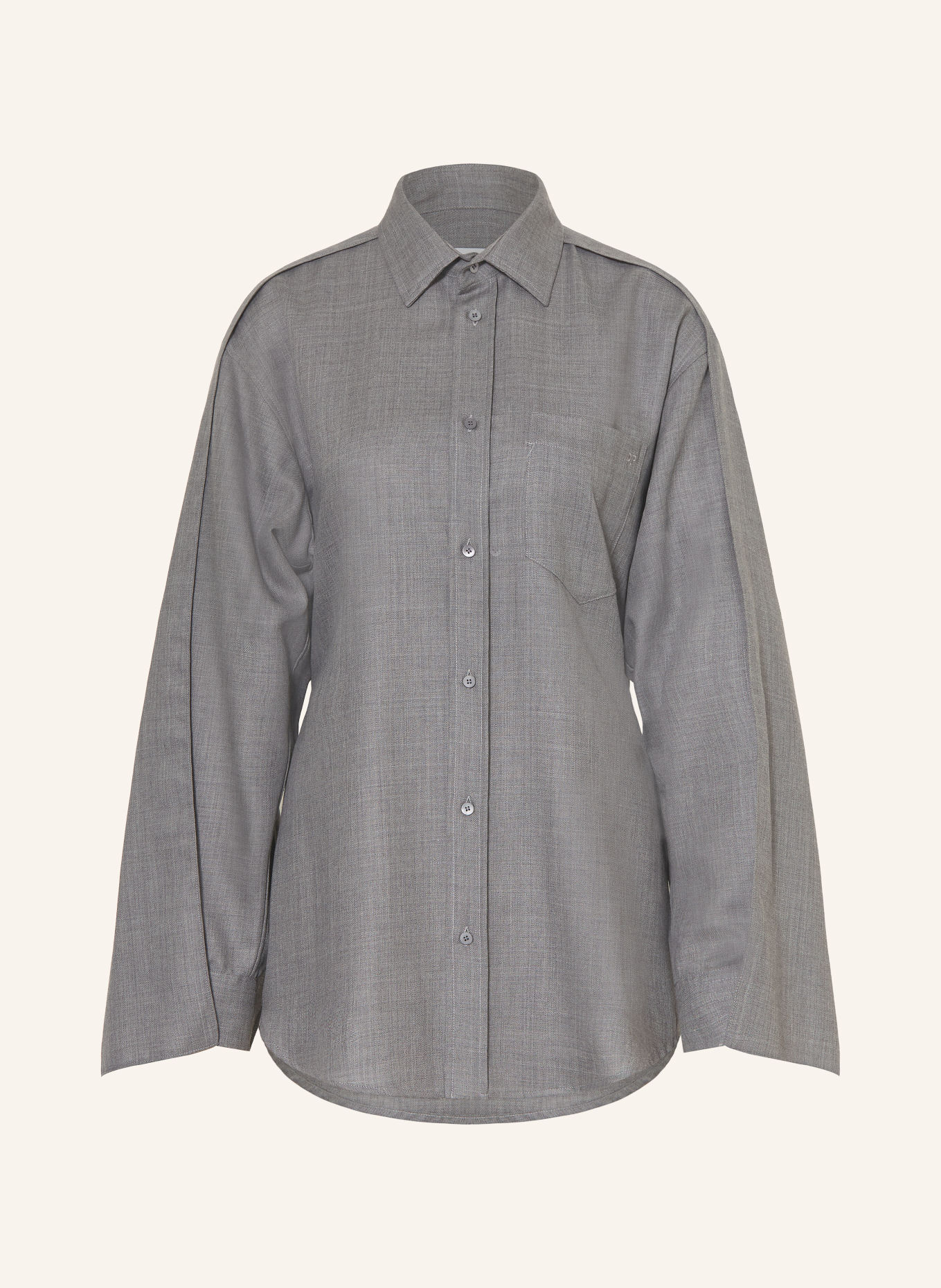 DARKPARK ANNE Shirt blouse with Bow: DARK GRAY