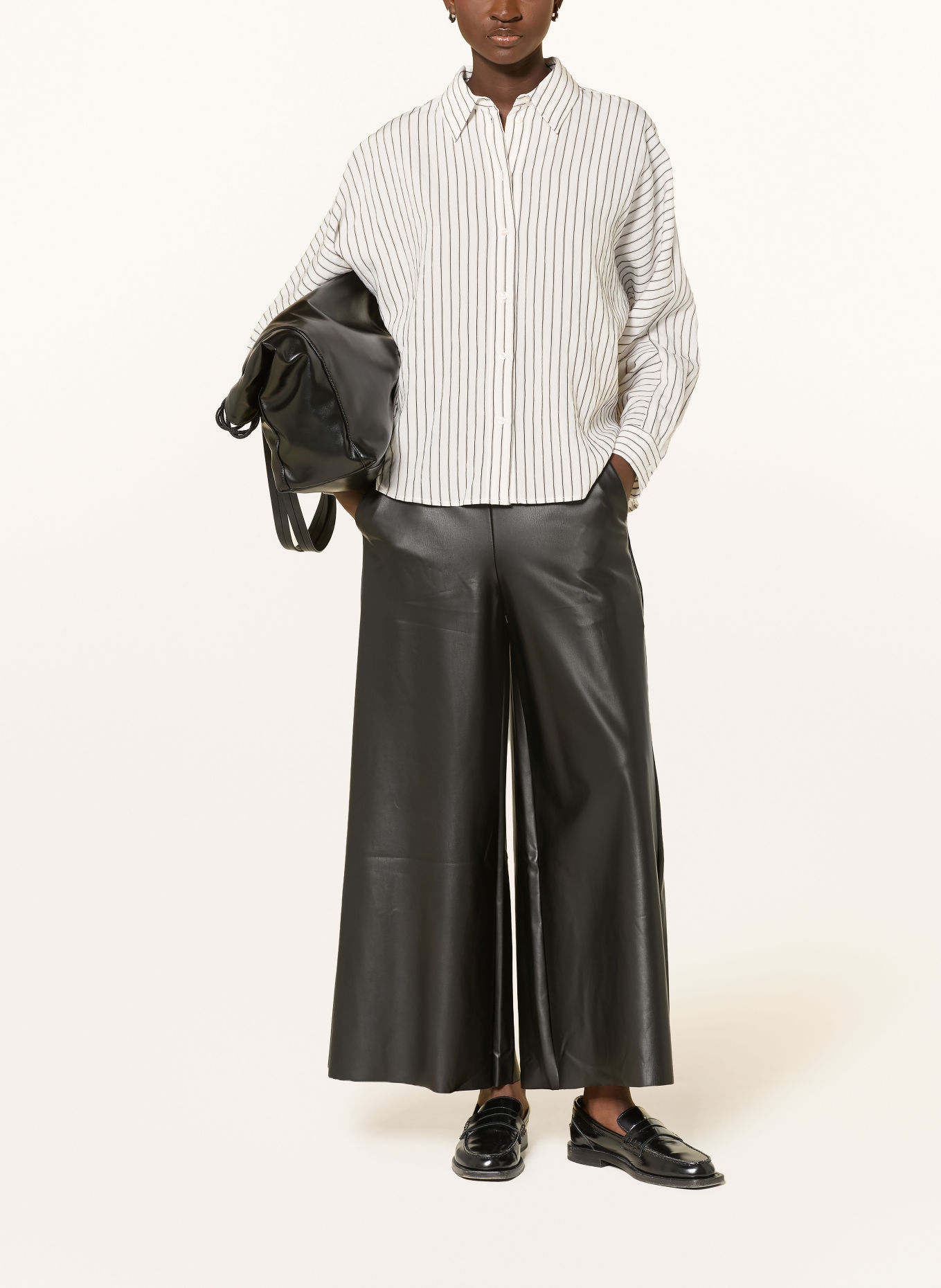MAC Culotte in Lederoptik: SCHWARZ