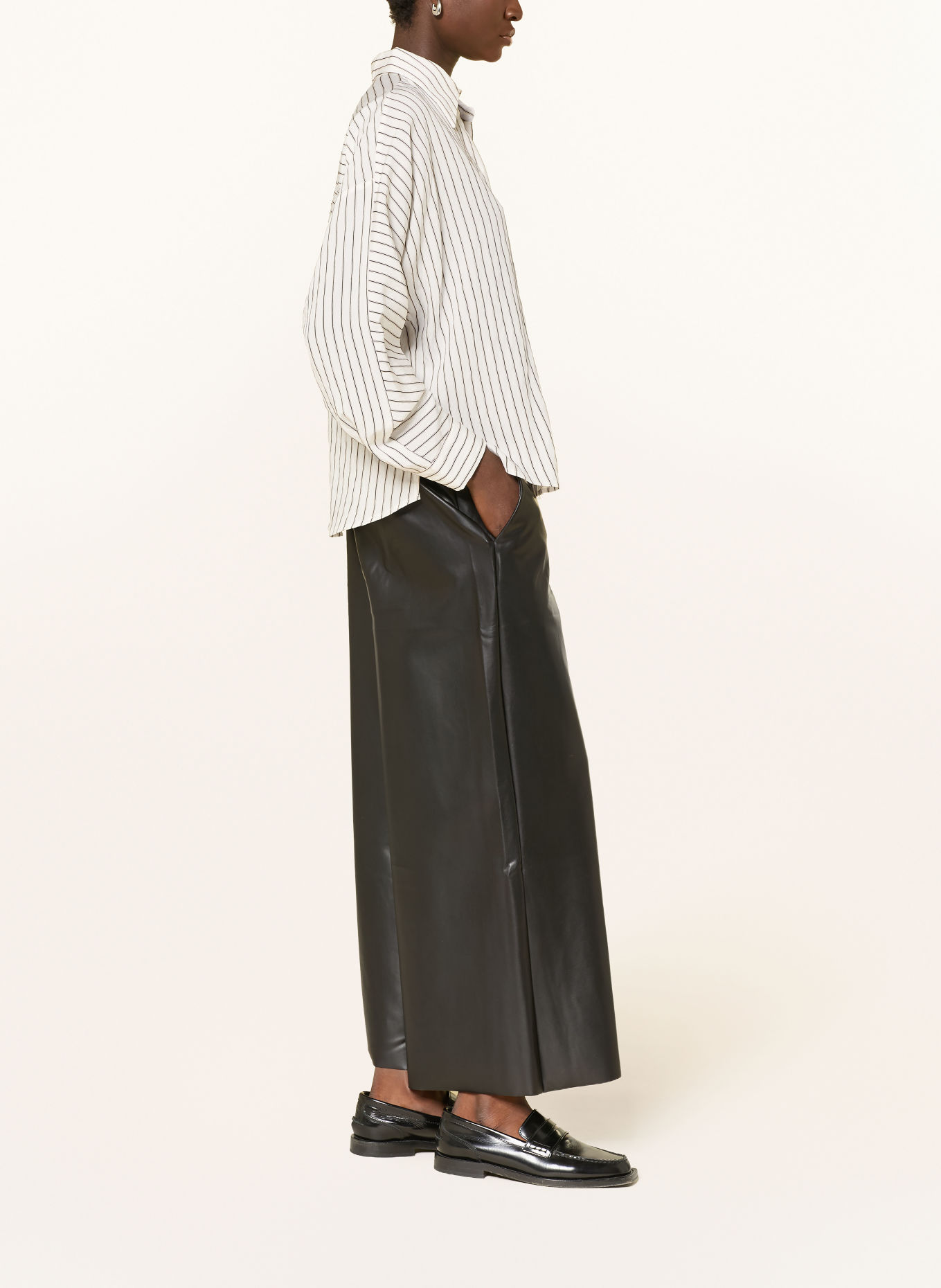 MAC Culotte in Lederoptik: SCHWARZ
