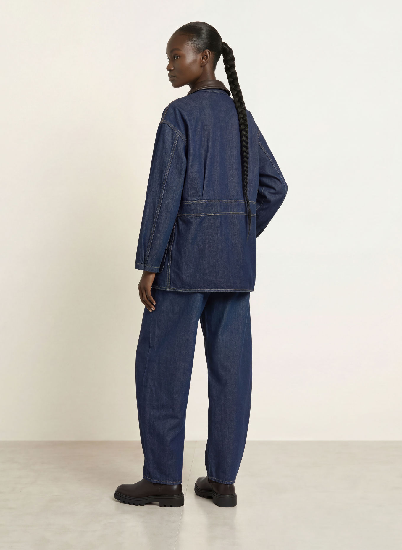 WOOLRICH Jeansjacke mit Leder: 3013 DARK INDIGO