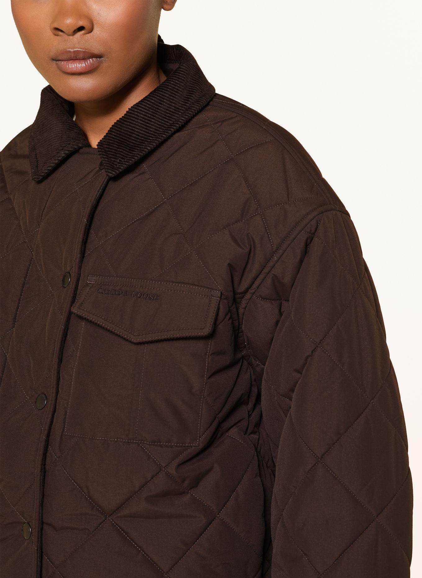 CANADA GOOSE Gewatteerde jas TERRA: MARRON FONCÉ