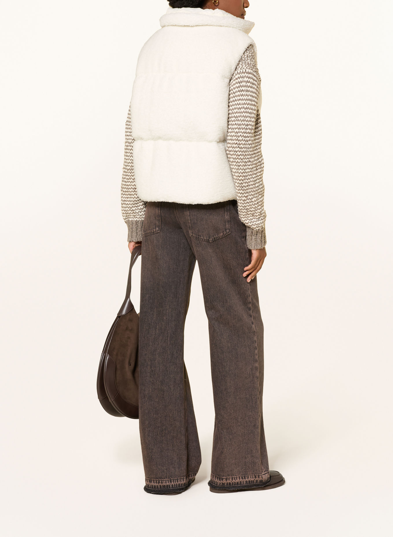 CANADA GOOSE Daunenweste FALLON aus Teddyfell: WEISS