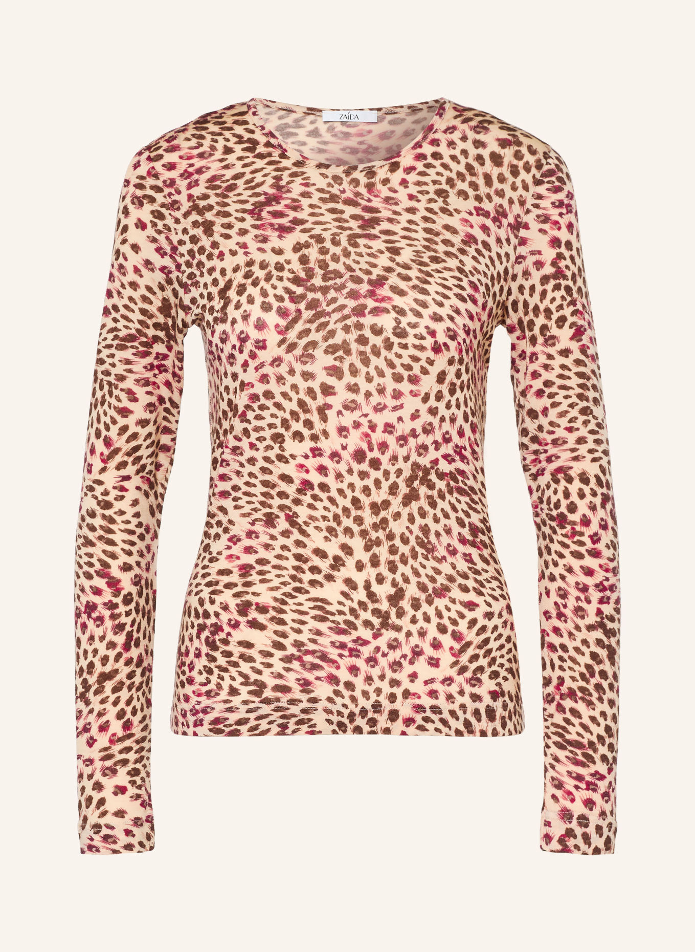 ZAÍDA Long-sleeve shirt: BROWN / CAMEL / DARK RED
