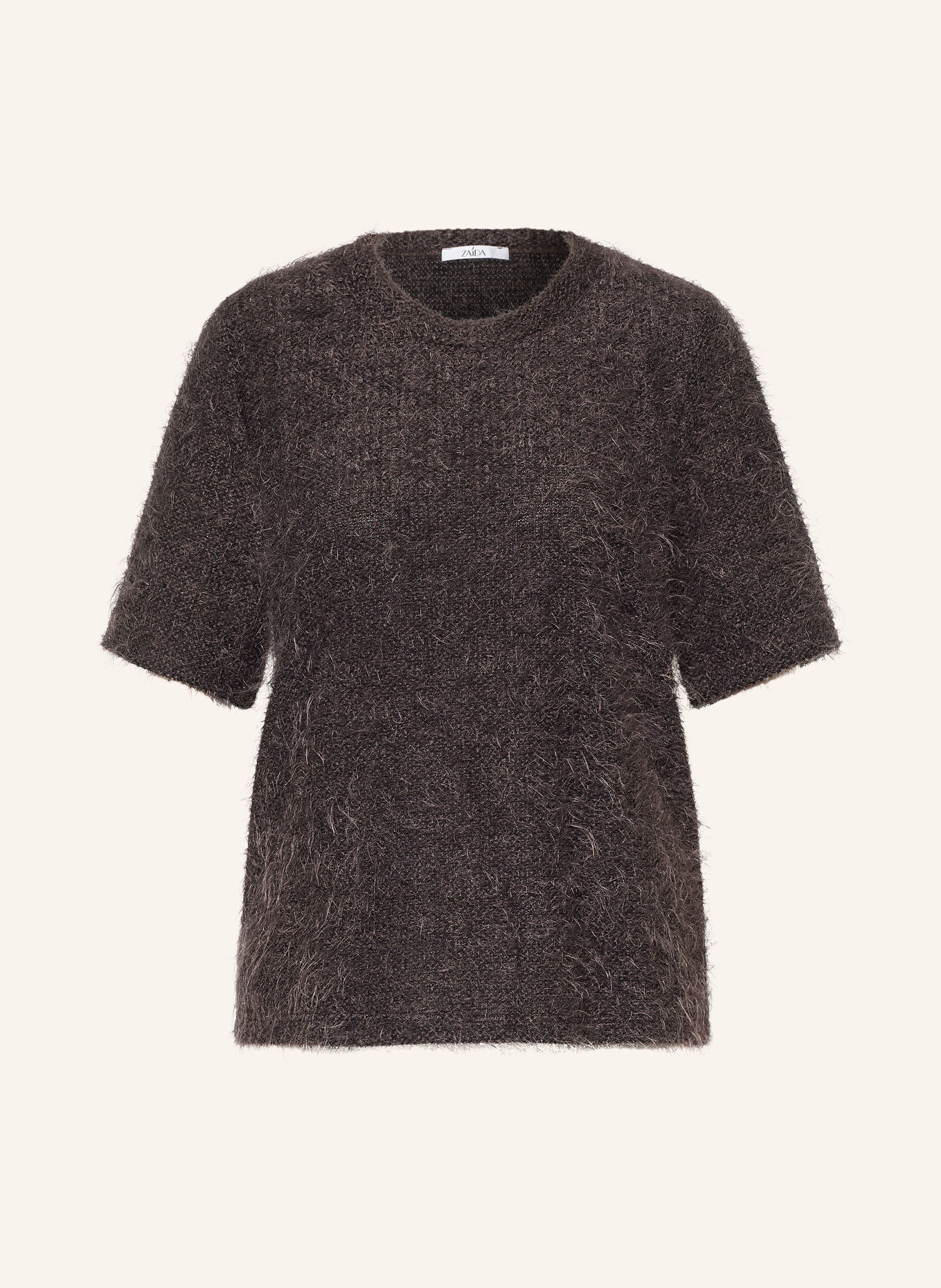 ZAÍDA Strickshirt: DUNKELBRAUN