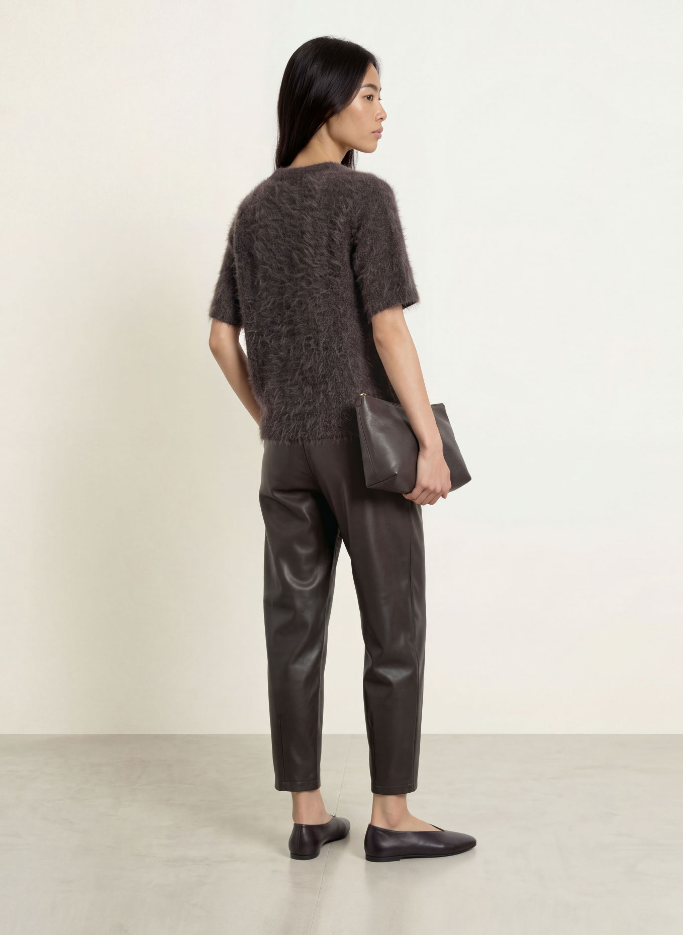 ZAÍDA Strickshirt: DUNKELBRAUN