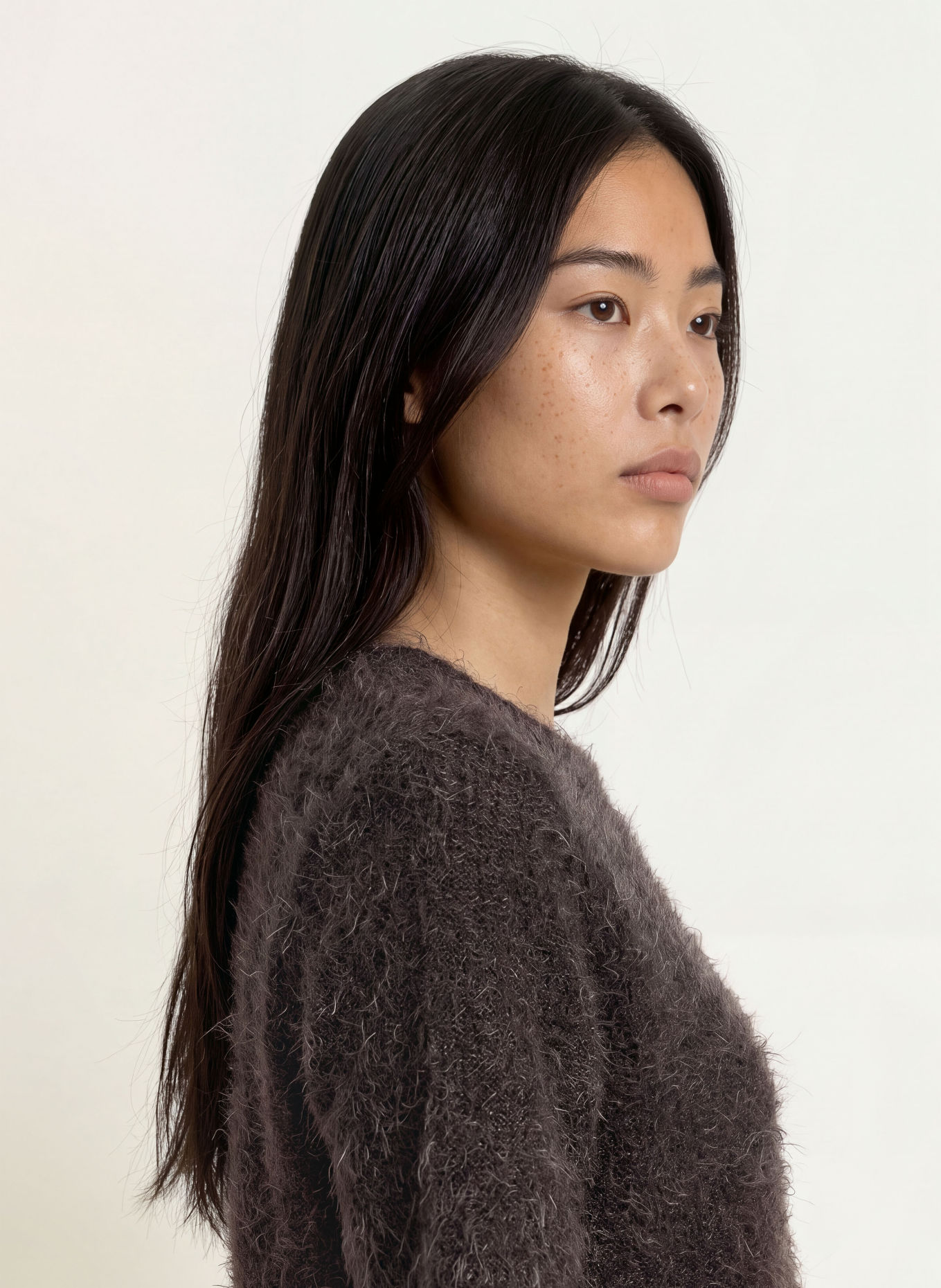 ZAÍDA Strickshirt: DUNKELBRAUN