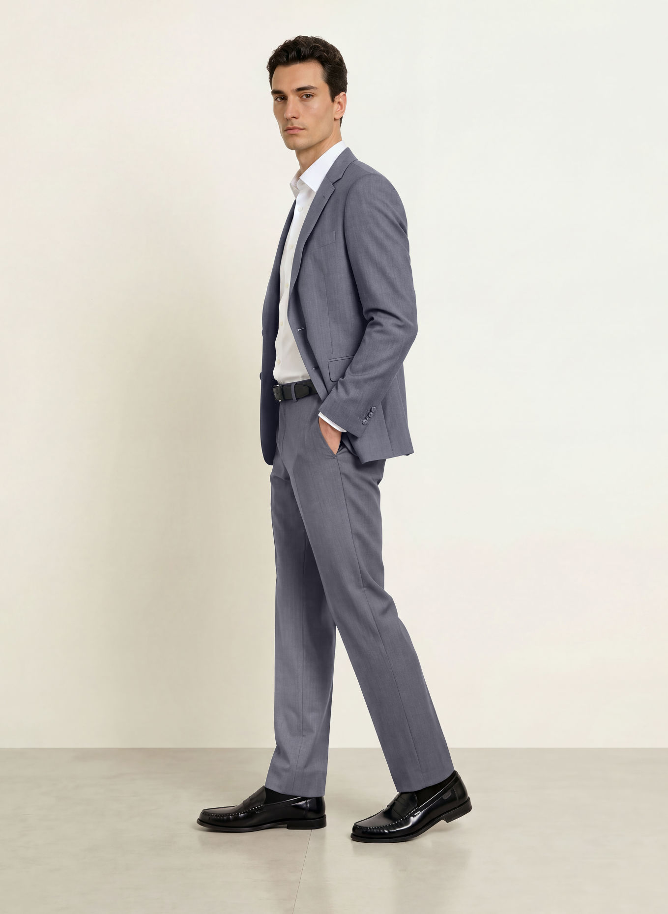 BOSS Oblekové kalhoty GENIUS Slim Fit: 479 OPEN BLUE