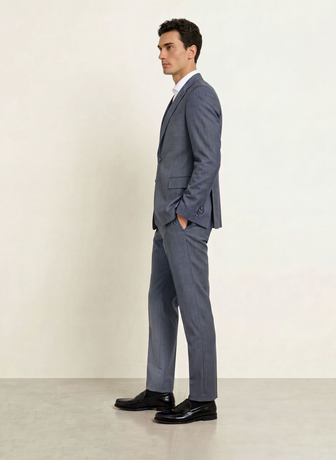 BOSS Oblekové sako HUGE Slim Fit: 479 OPEN BLUE