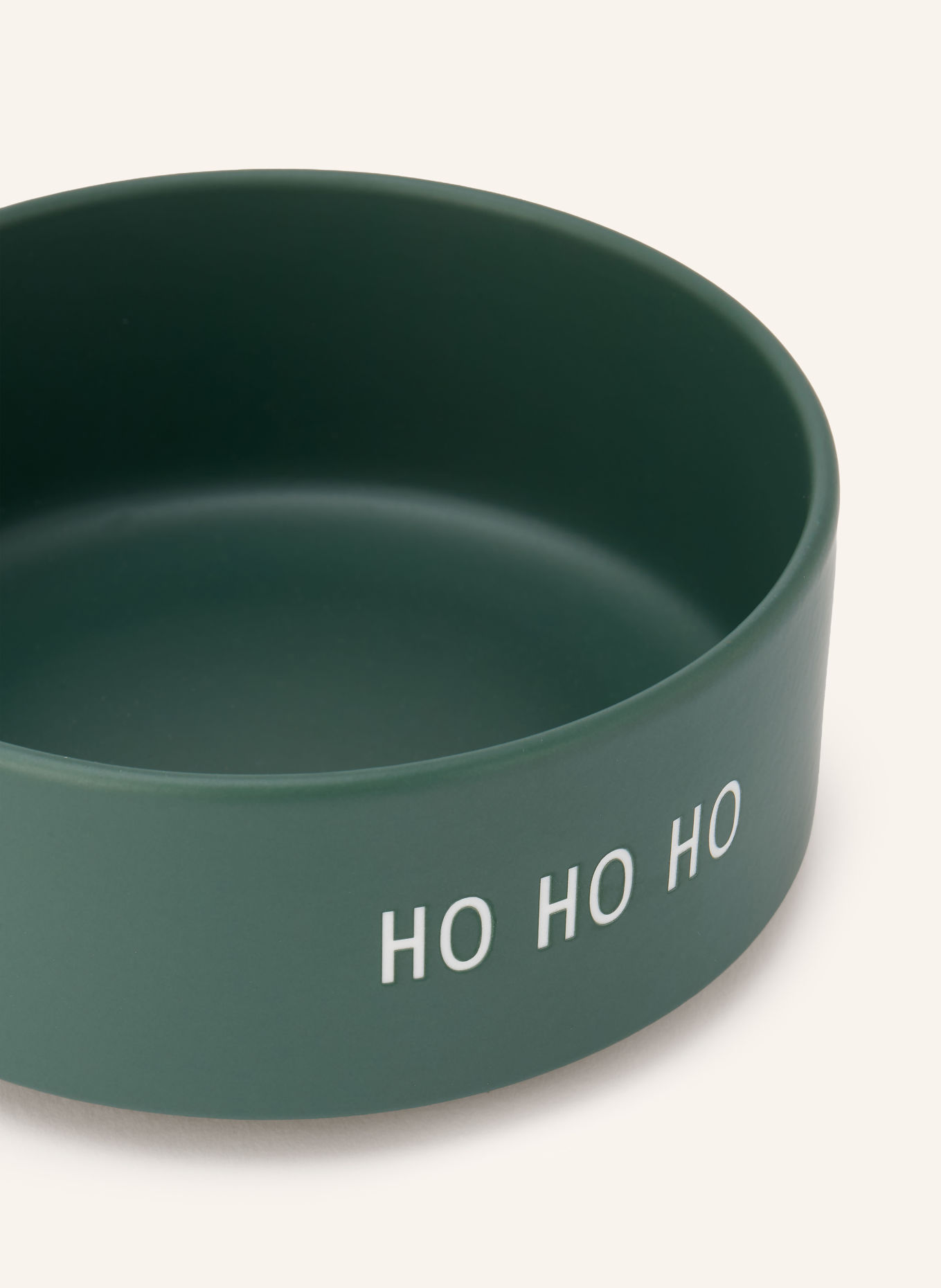 DESIGN LETTERS HO HO HO Bowl: GREEN / WHITE