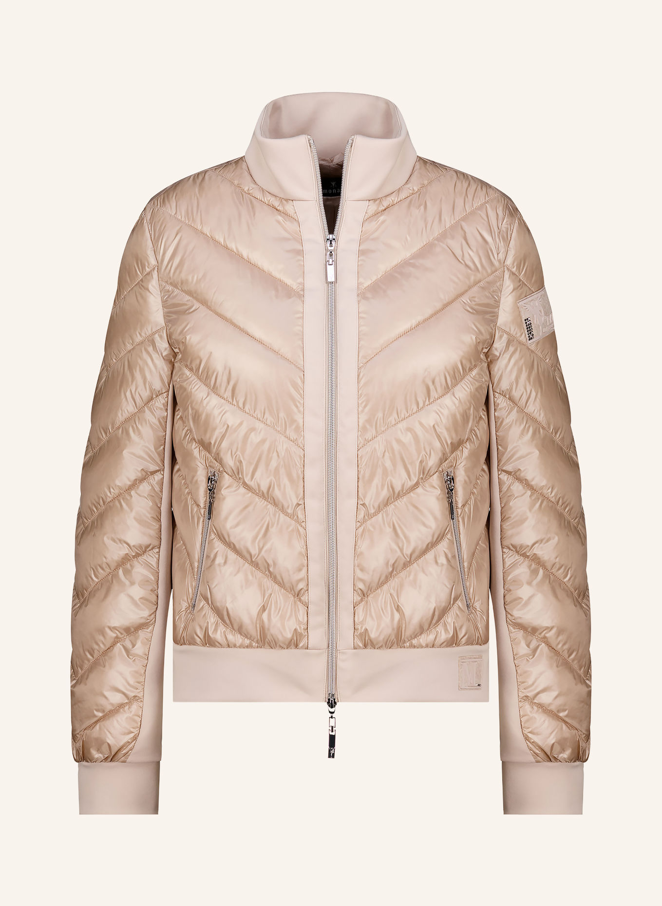 monari Gewatteerde jas met sierstenen: BEIGE