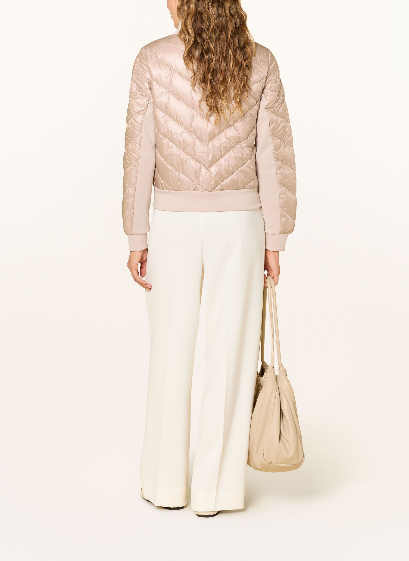 monari Gewatteerde jas met sierstenen: BEIGE
