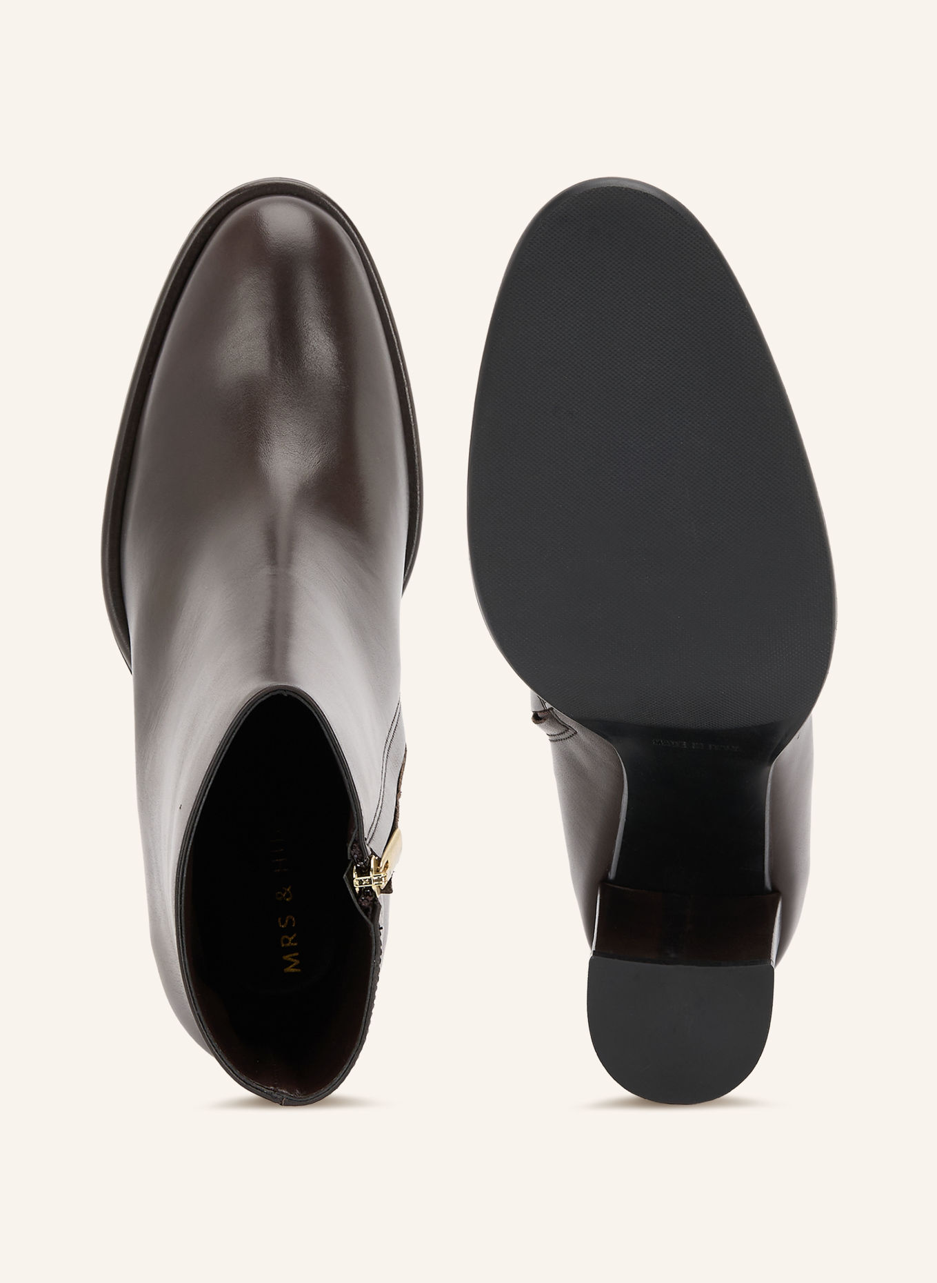 MRS & HUGS Ankle boots: DARK BROWN