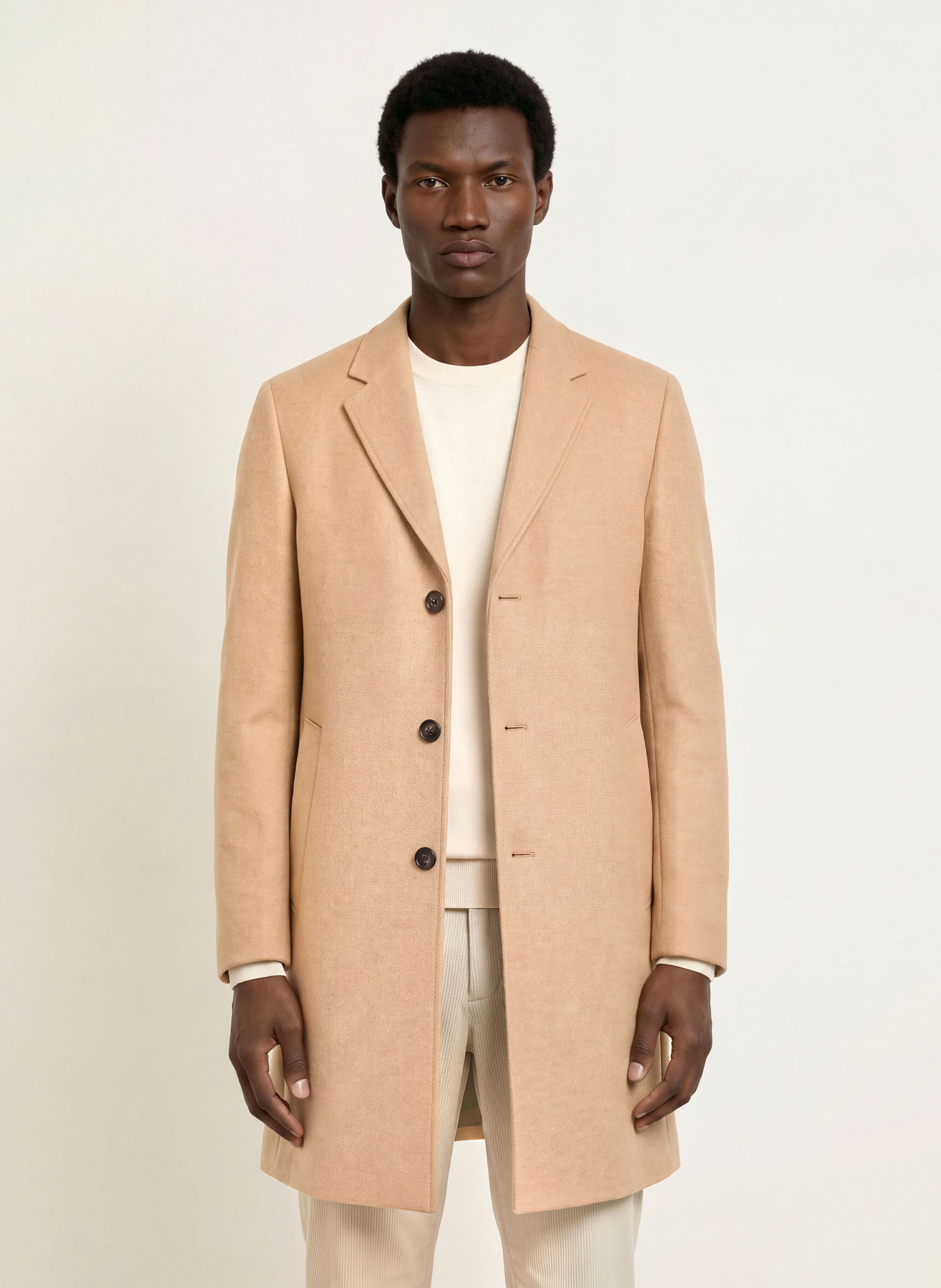 BOSS Wollen mantel HYDE: BEIGE