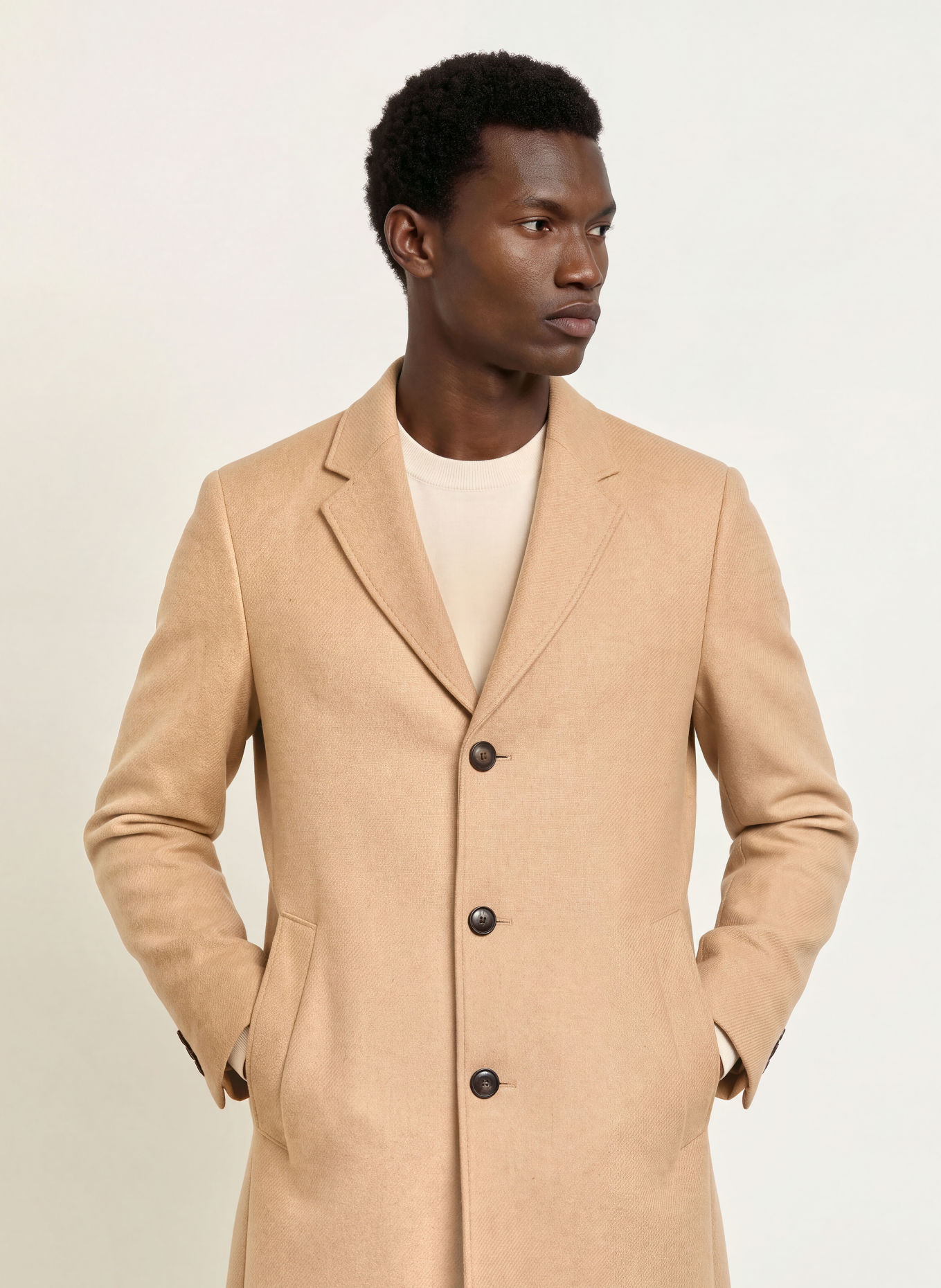 BOSS Wollen mantel HYDE: BEIGE