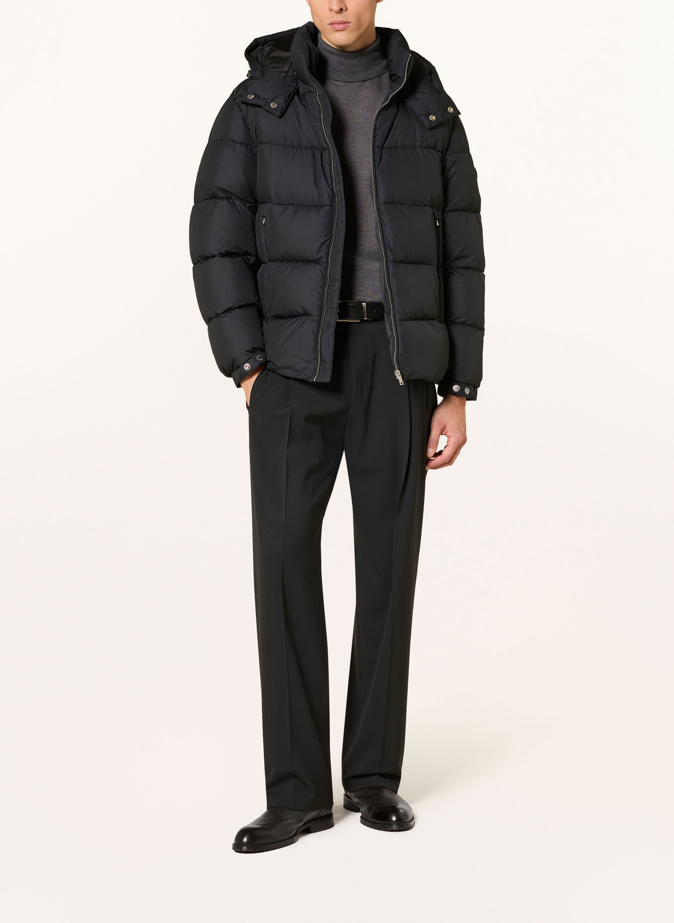 BOSS Steppjacke COLTER mit abnehmbarer Kapuze: SCHWARZ