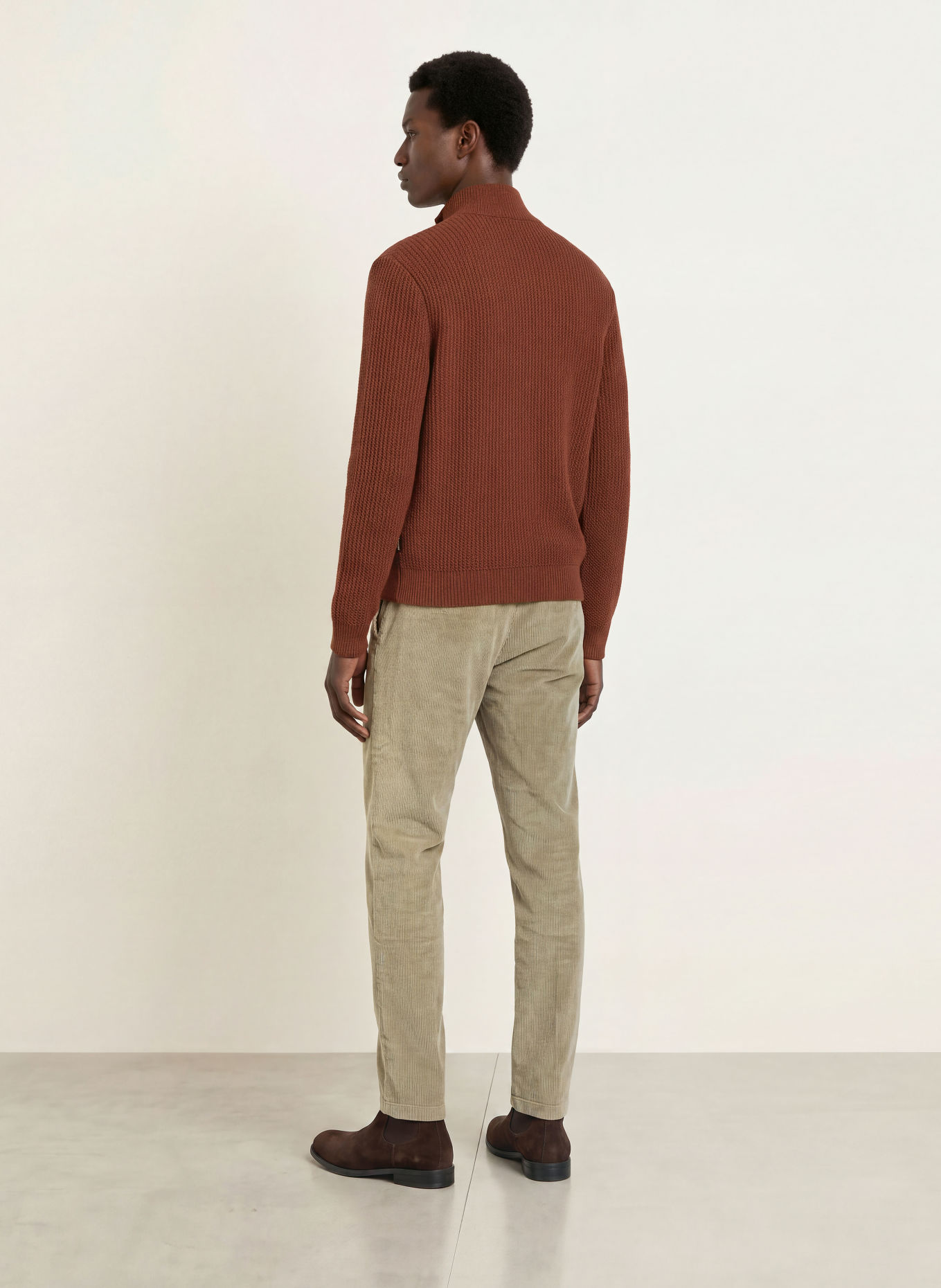 BOSS KANE Cord Pants, Extra Slim Fit: LIGHT BROWN