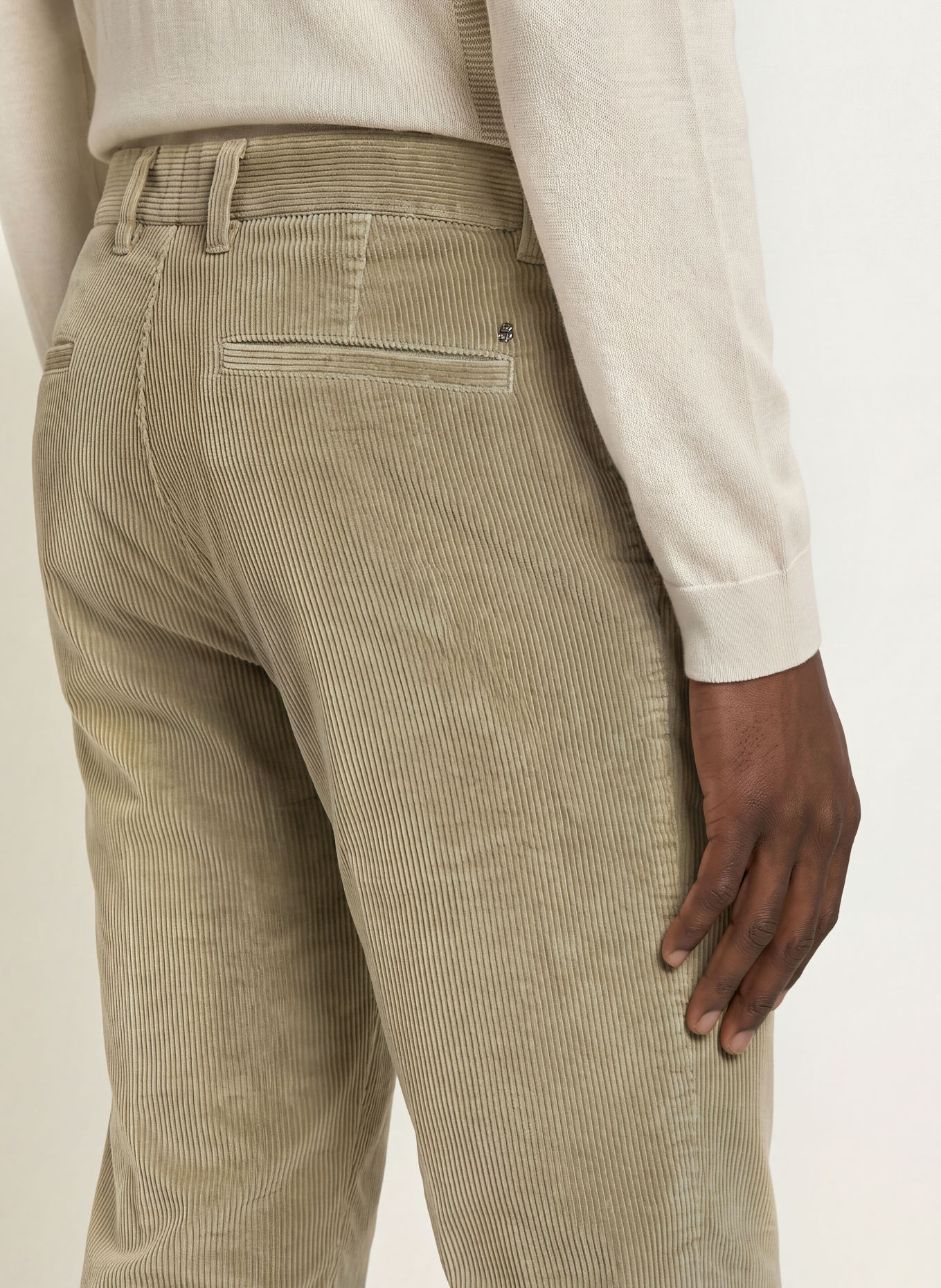 BOSS KANE Cord Pants, Extra Slim Fit: LIGHT BROWN