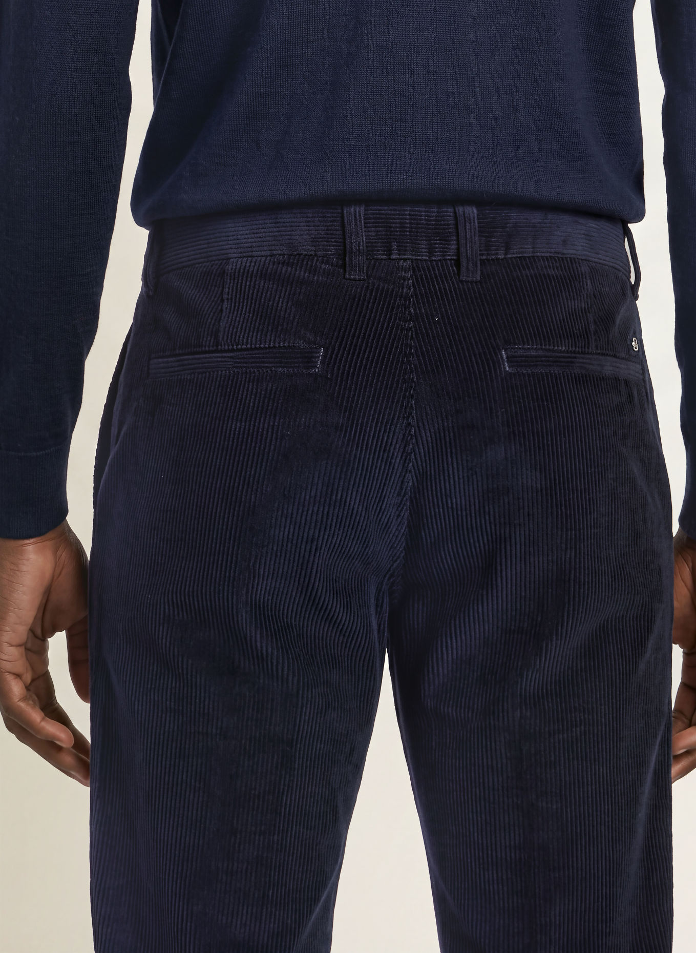 BOSS Cordbroek KANE Extra Slim Fit: DONKERBLAUW