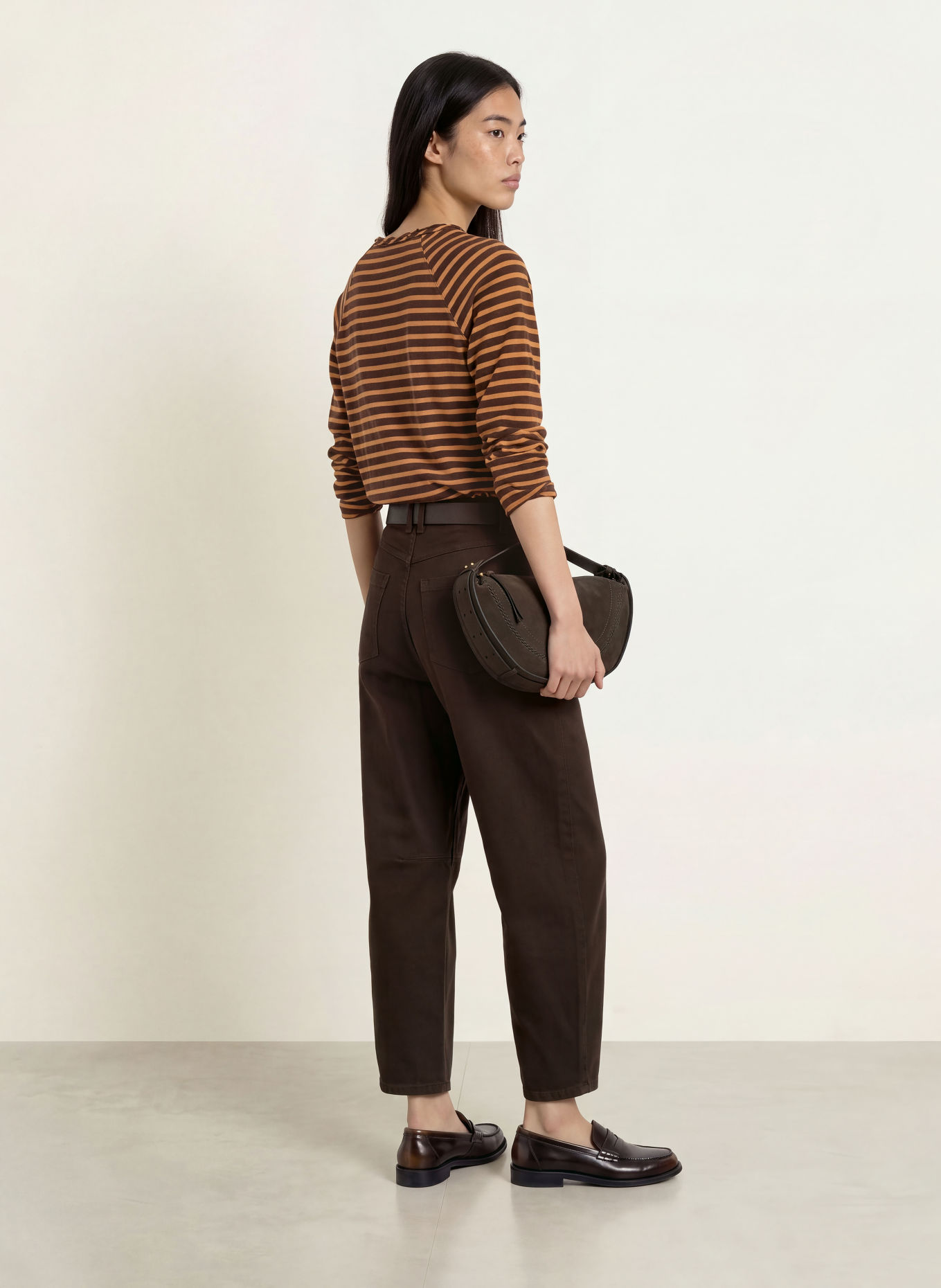 Smith & Soul Long-sleeve shirt: DARK BROWN / COGNAC