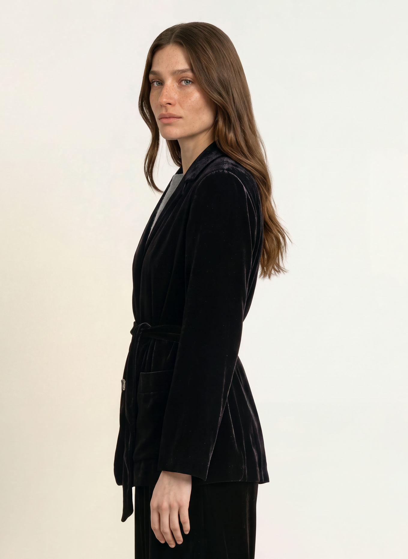 WEEKEND Max Mara RECENTE Velvet Blazer: BLACK