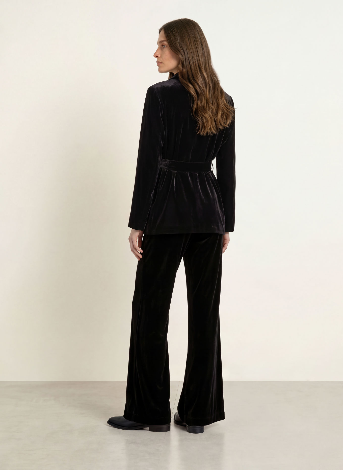 WEEKEND Max Mara Marlenehose EDRO aus Samt: SCHWARZ