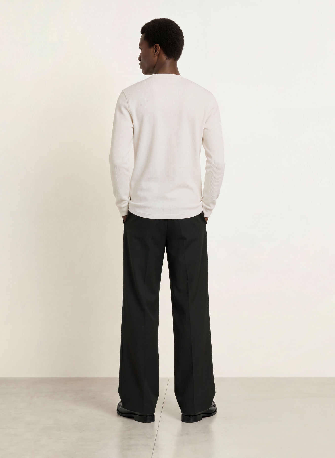 DRÔLE DE MONSIEUR Longsleeve: WIT / DONKERROOD