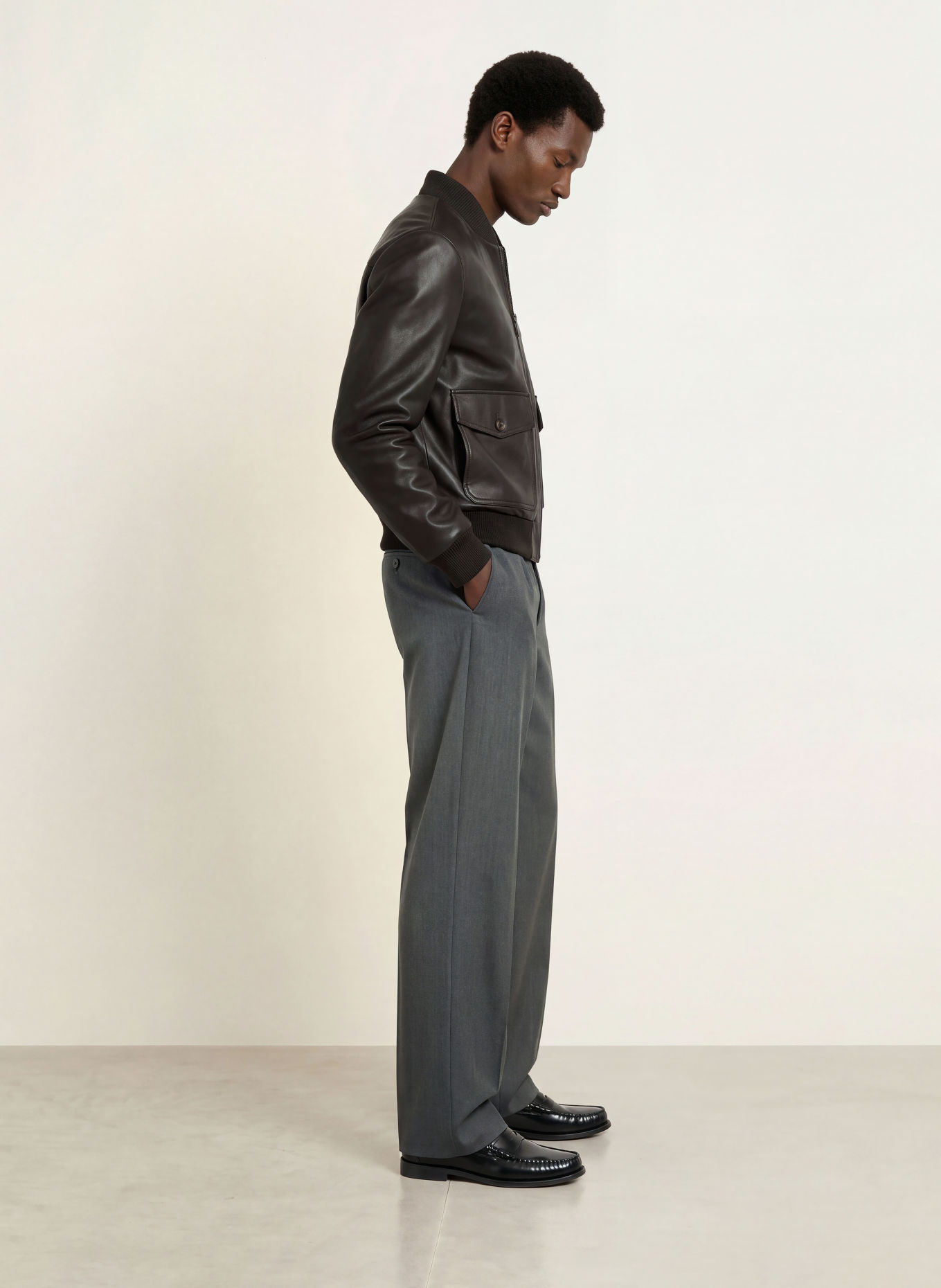 BOSS Pantalon 2PLT Loose Fit: 030 MEDIUM GREY
