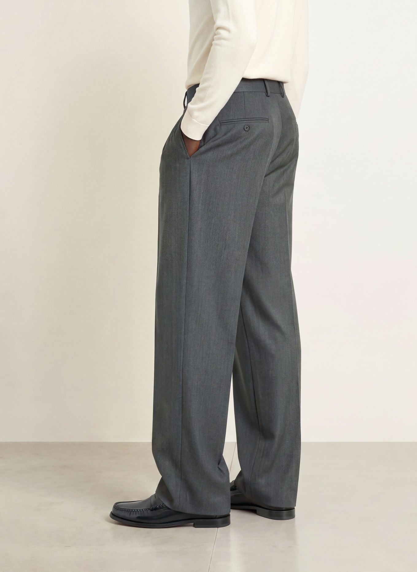 BOSS Pantalon 2PLT Loose Fit: 030 MEDIUM GREY