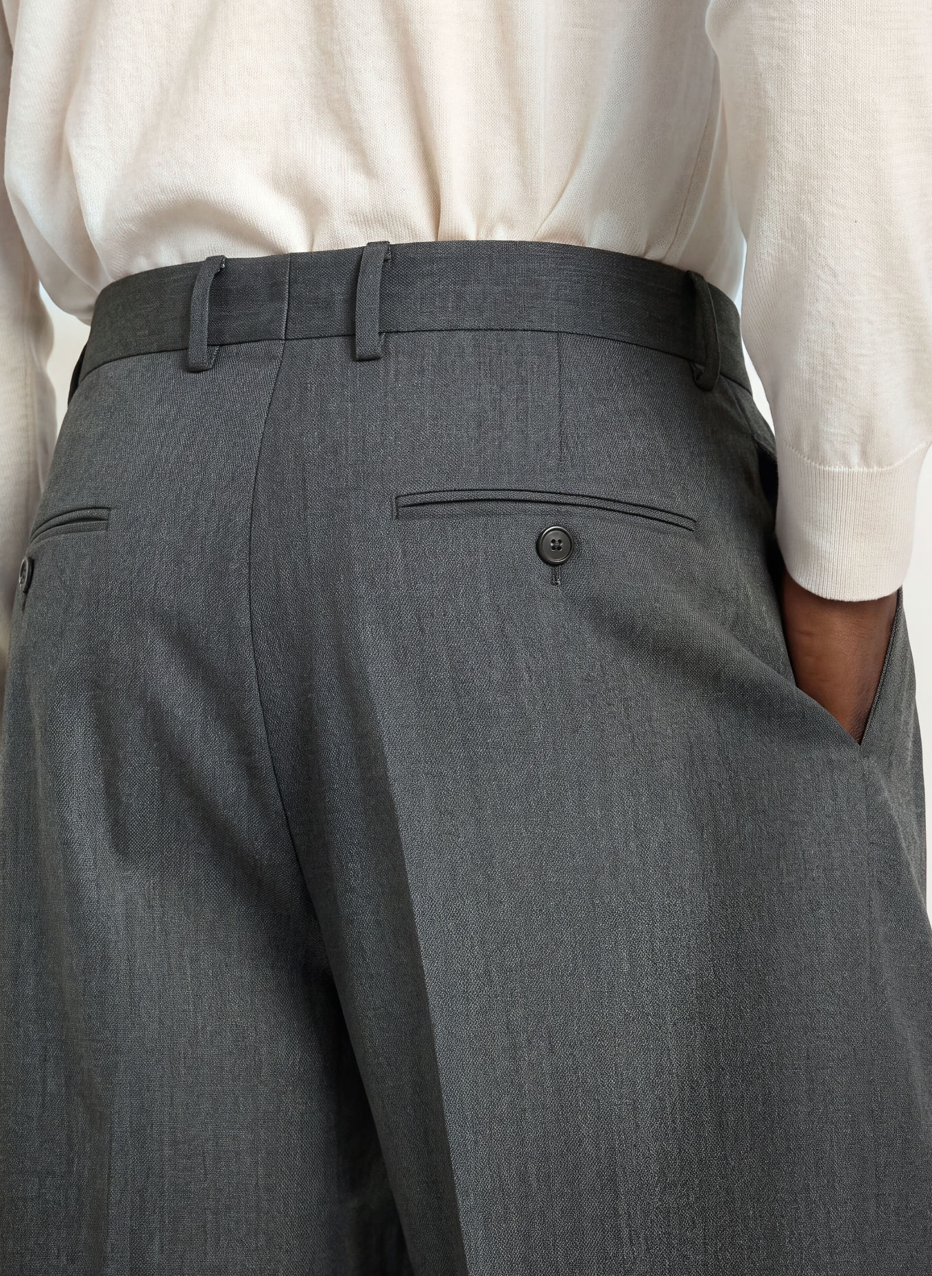 BOSS Pantalon 2PLT Loose Fit: 030 MEDIUM GREY