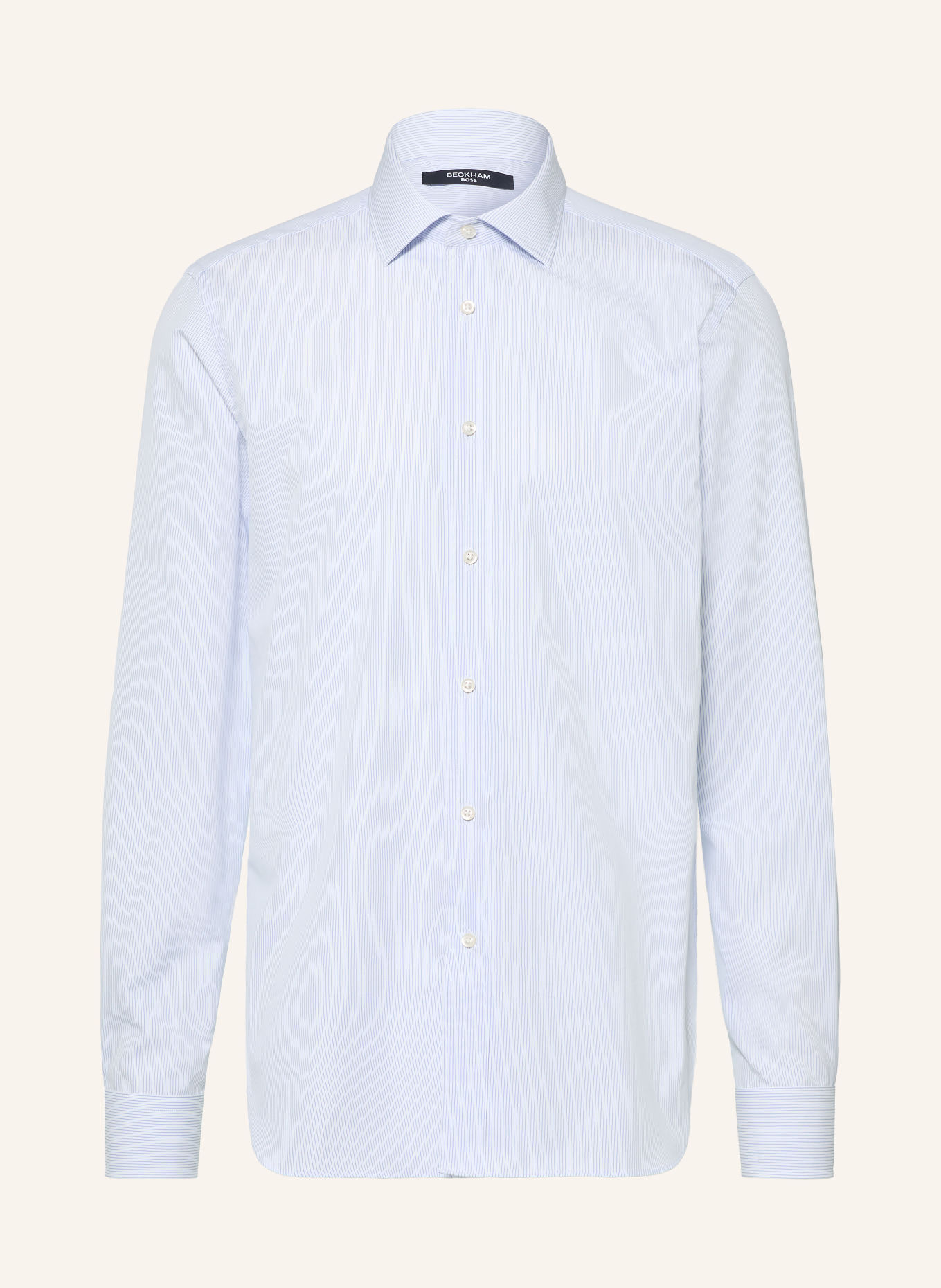 BOSS Overhemd DAVID Regular Fit met extra lange mouwen: BLAUW / WIT