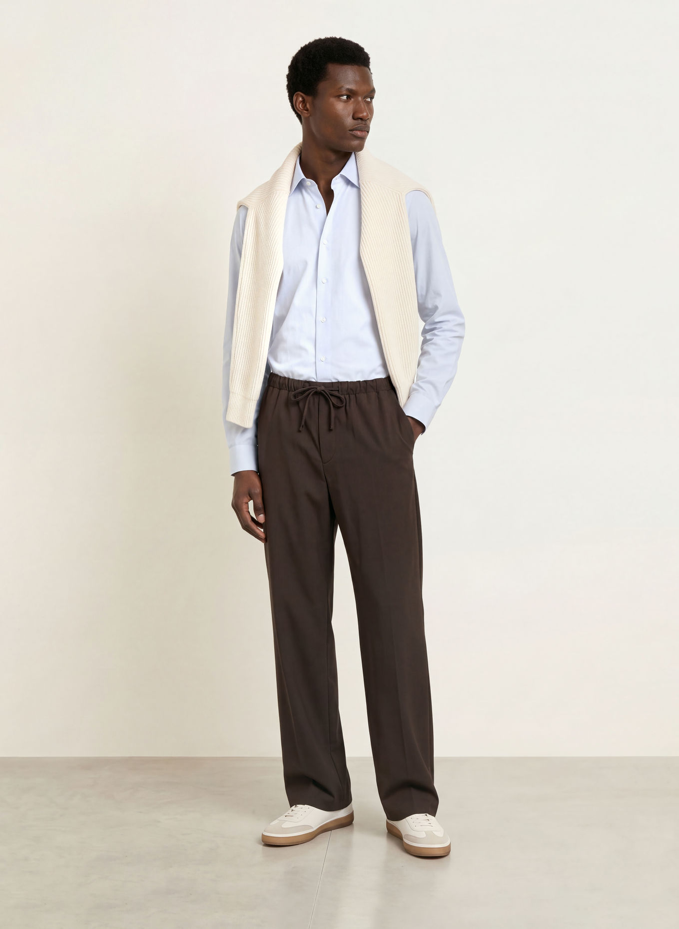 BOSS Overhemd DAVID Regular Fit met extra lange mouwen: BLAUW / WIT