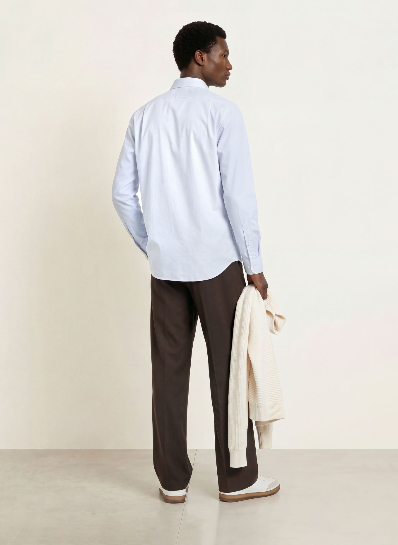 BOSS Overhemd DAVID Regular Fit met extra lange mouwen: BLAUW / WIT